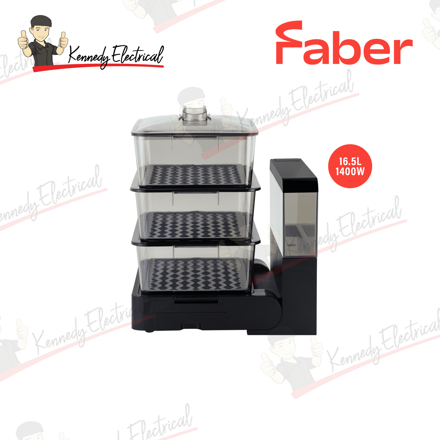 Faber 16.5L Food Steamer Retro-Black FFS 316