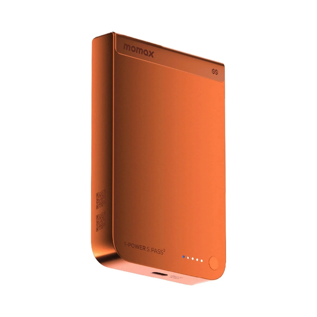 【CCC安全認證】MOMAX 1‑Power S.Pass² 10000mAh Qi2.2 半固態磁吸流動電源 IP163Q22｜25W 磁吸無線快充・30W PD 快充・半固態電池 MagSafe 行動電源｜香港行貨