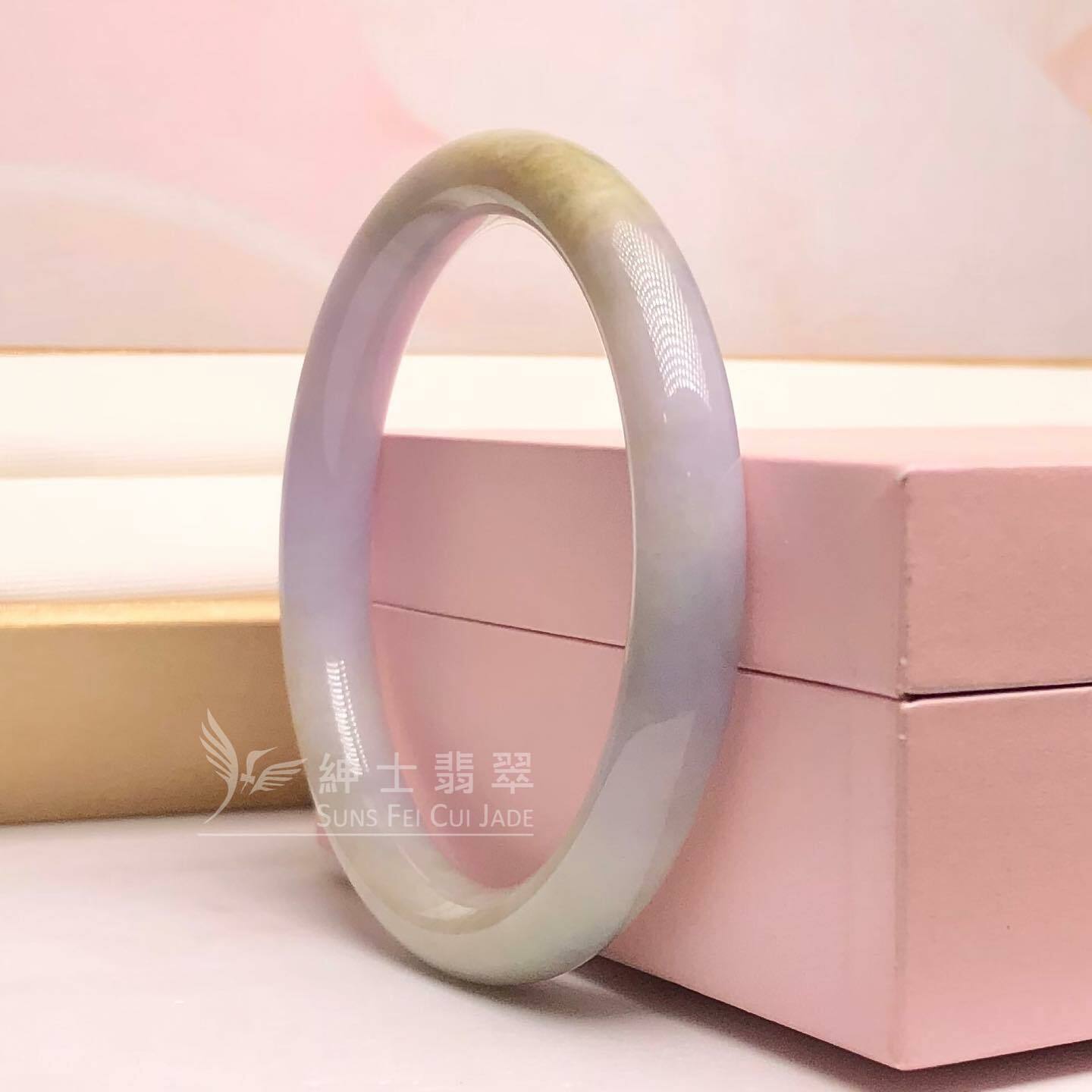 桃紅春圓鐲 51.3mm