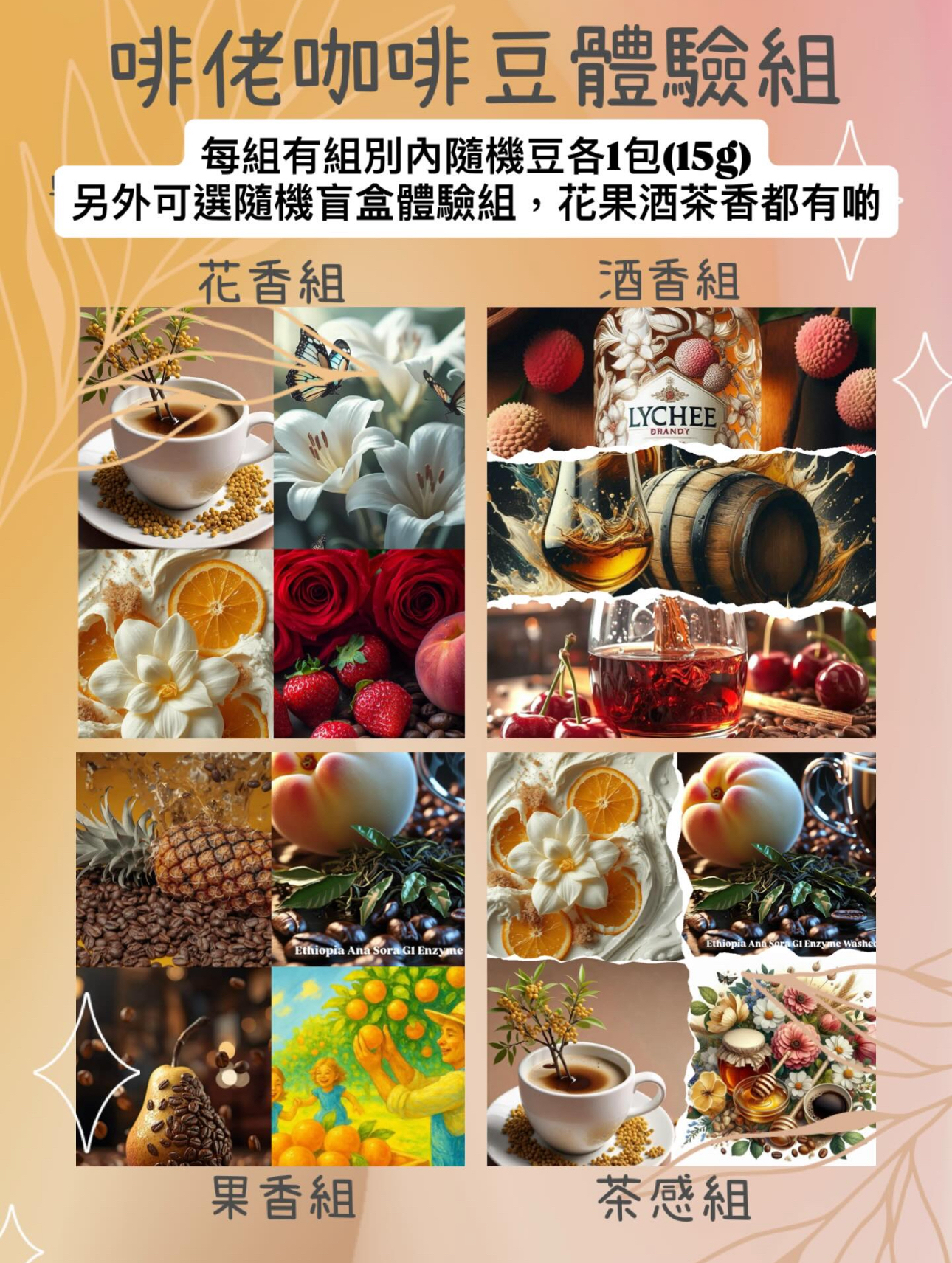 啡佬各組別豆豆體驗包