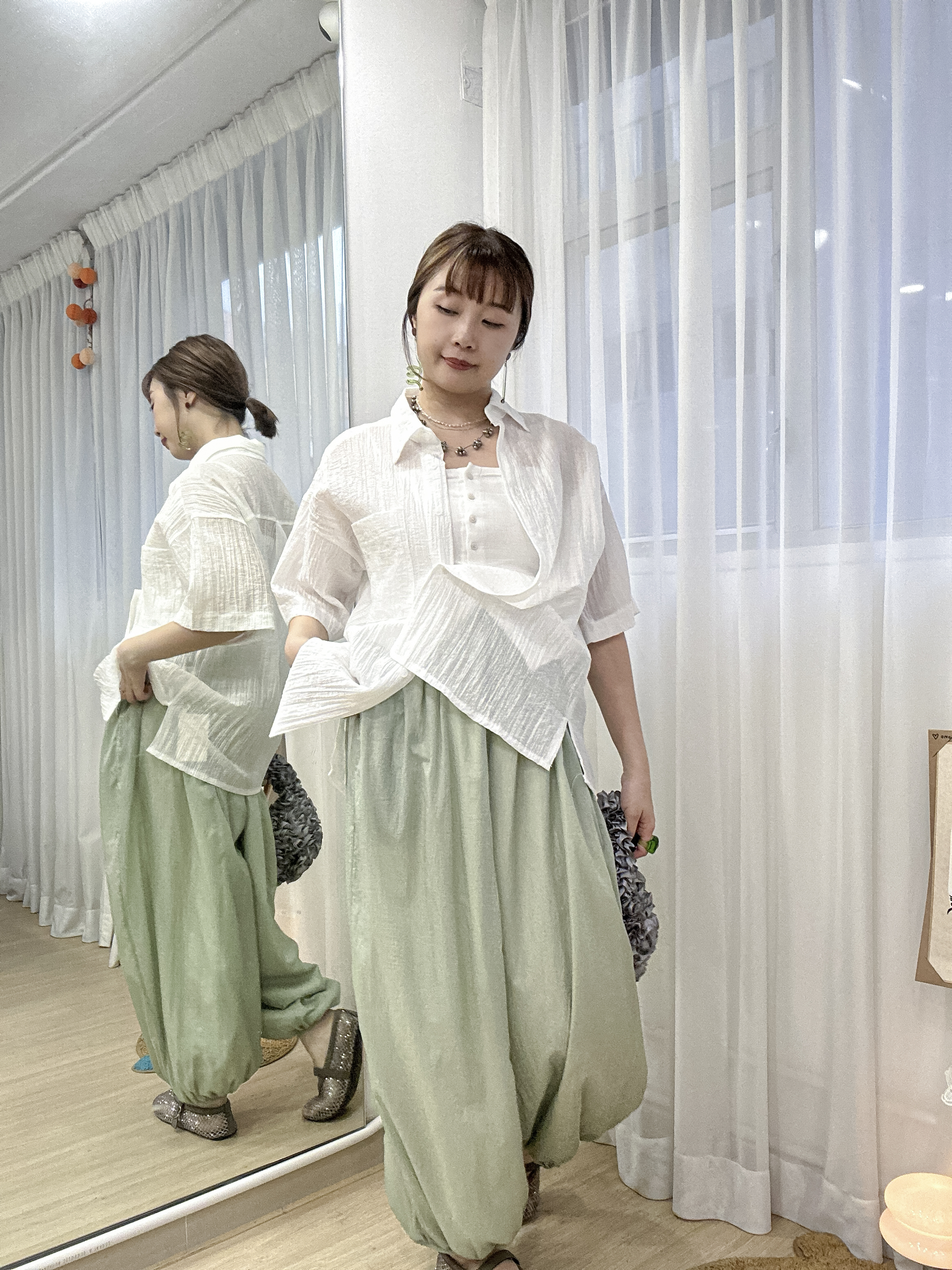 休閒帶點端莊～免燙肌理感S/S恤衫 PR0002 - 白色 white