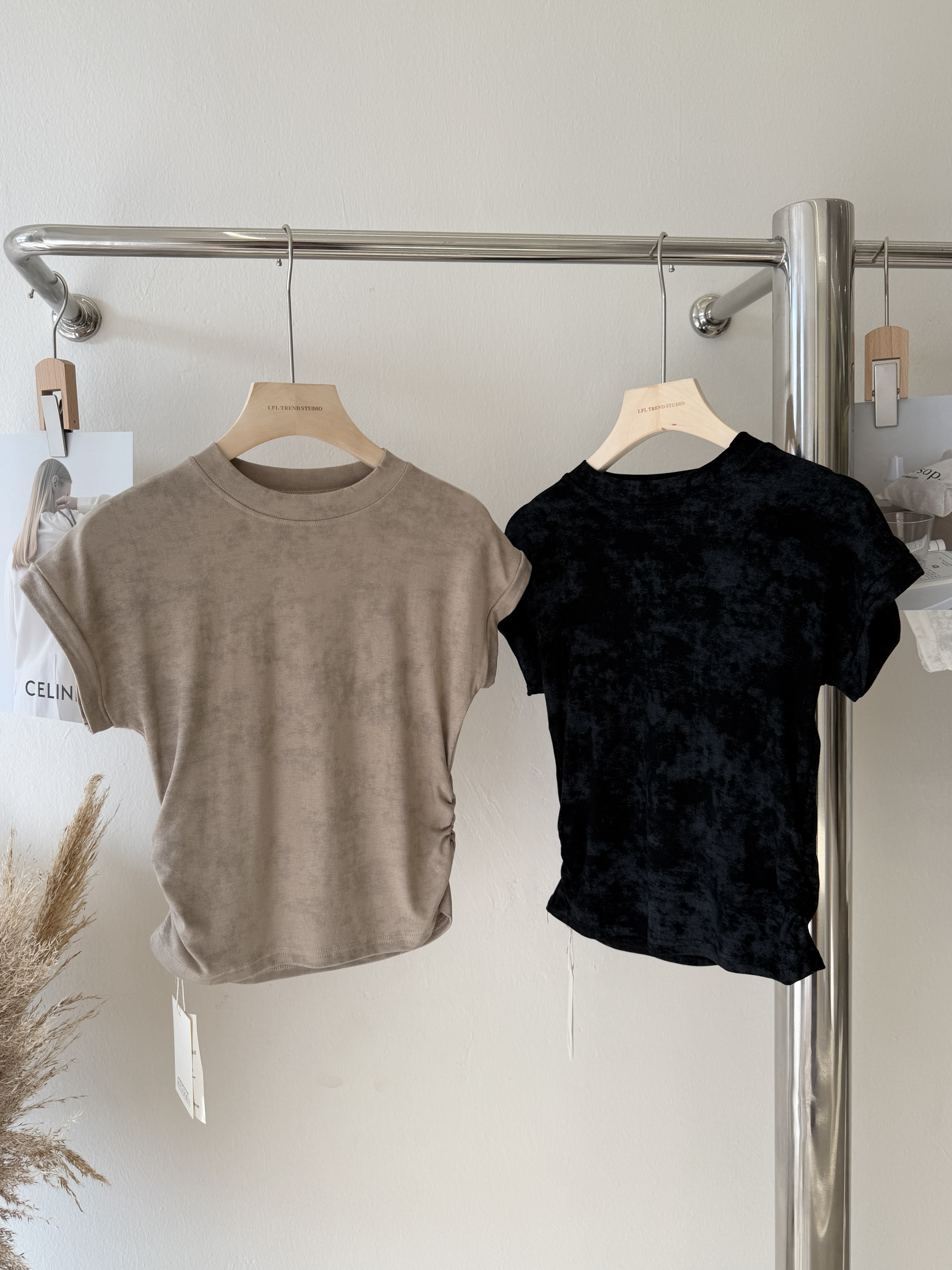 6548 爆款扎染风收腰短袖