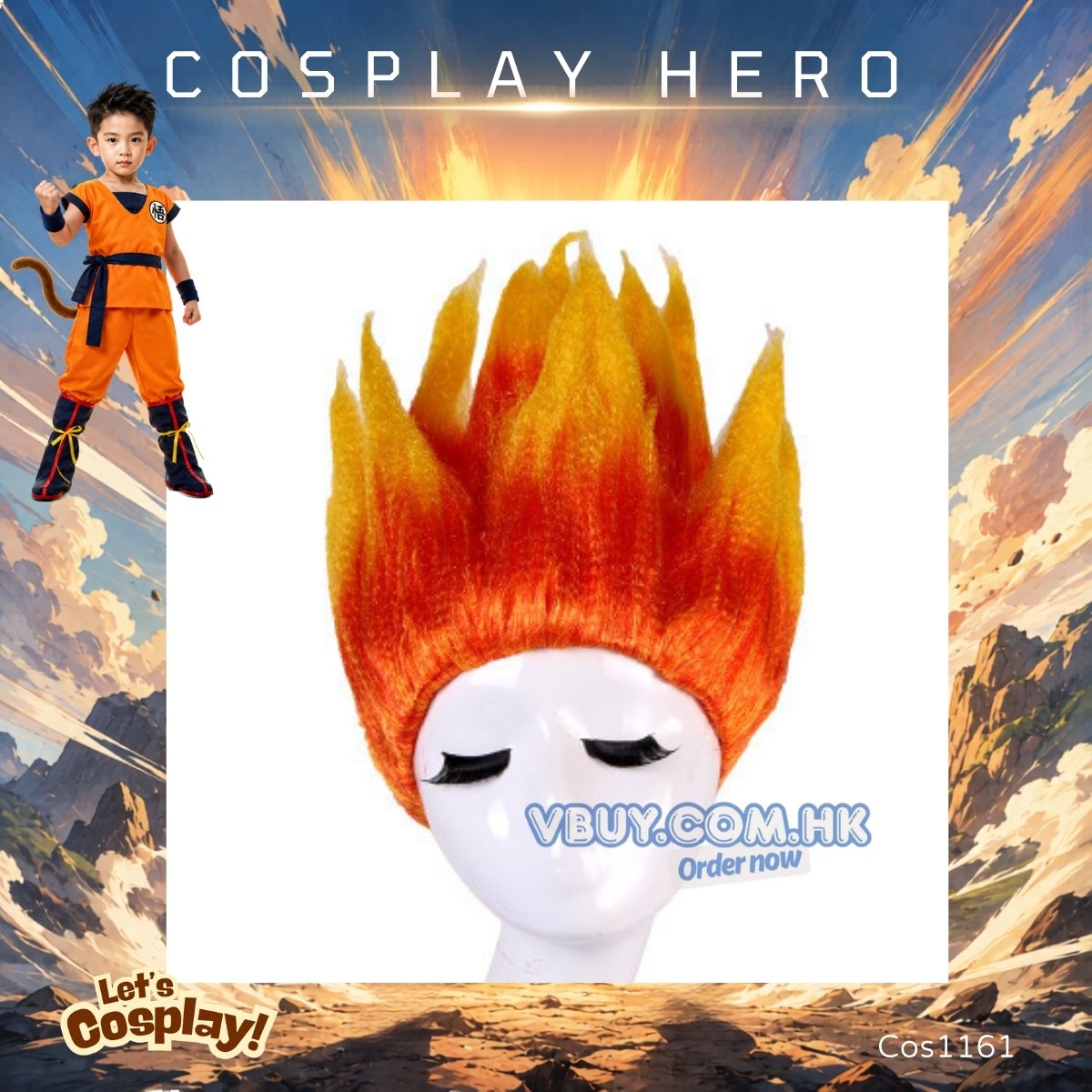七龍珠孫悟空 Cosplay 兒童動漫角色造型扮演服裝 Dragon Ball Kids Costume 萬聖節造型 Lets Cosplay cos1160