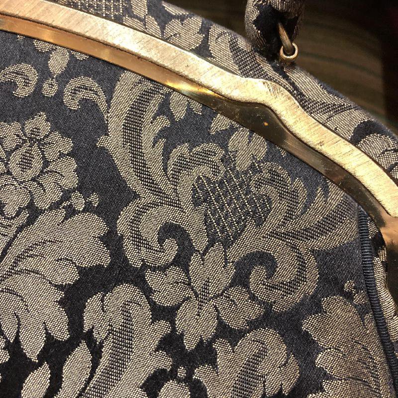 C.a. 1950s American Lewis Classic Pattern Jacquard Handbag(EA1668)