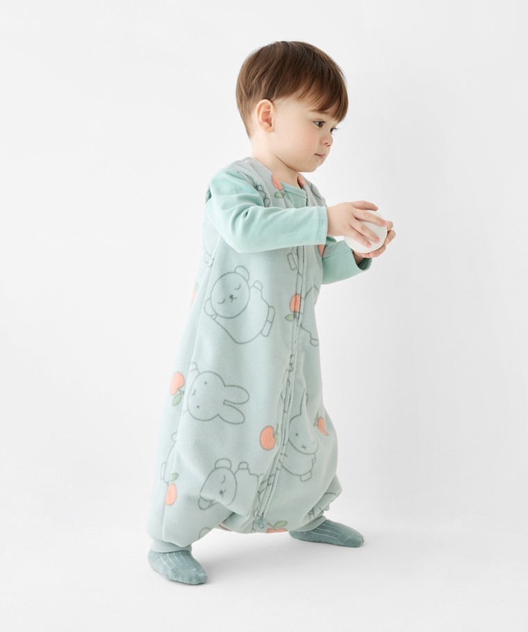 💚代購 台灣直送💚正版授權Miffy系列四色人物滿印Fleece連身防踢背心