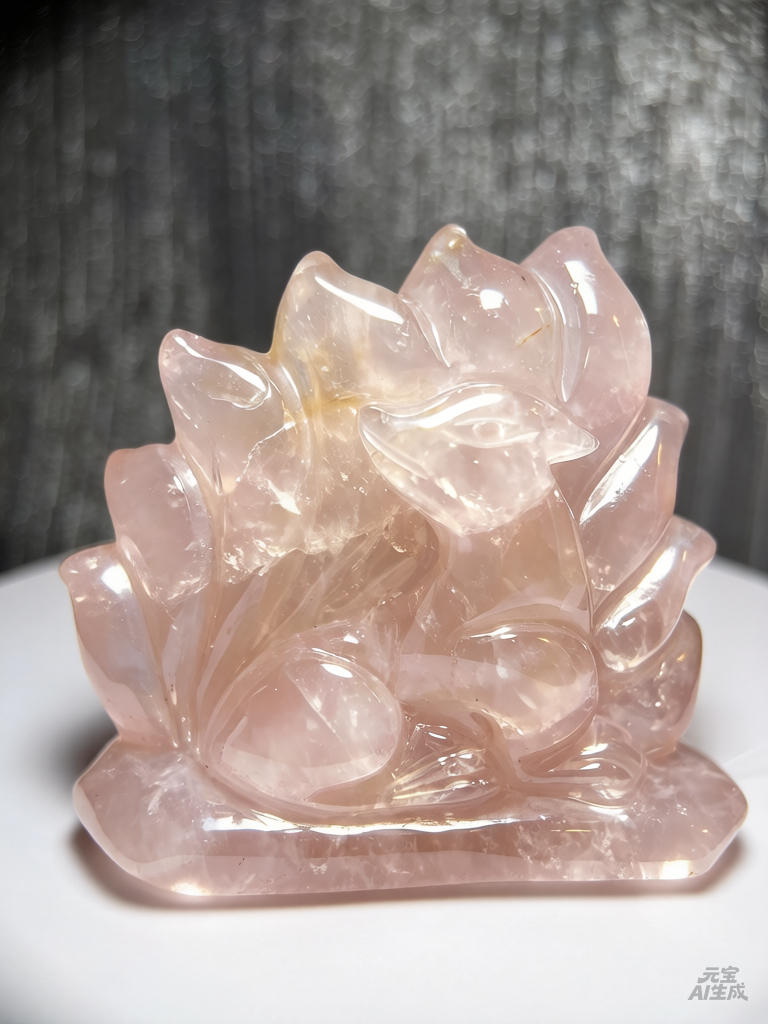 29DE176 擺件｜粉晶九尾狐🦊