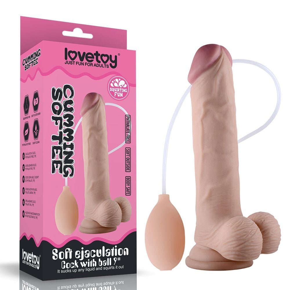 Lovetoy - 仿射精假陽具 9" - 肉色 照片-6