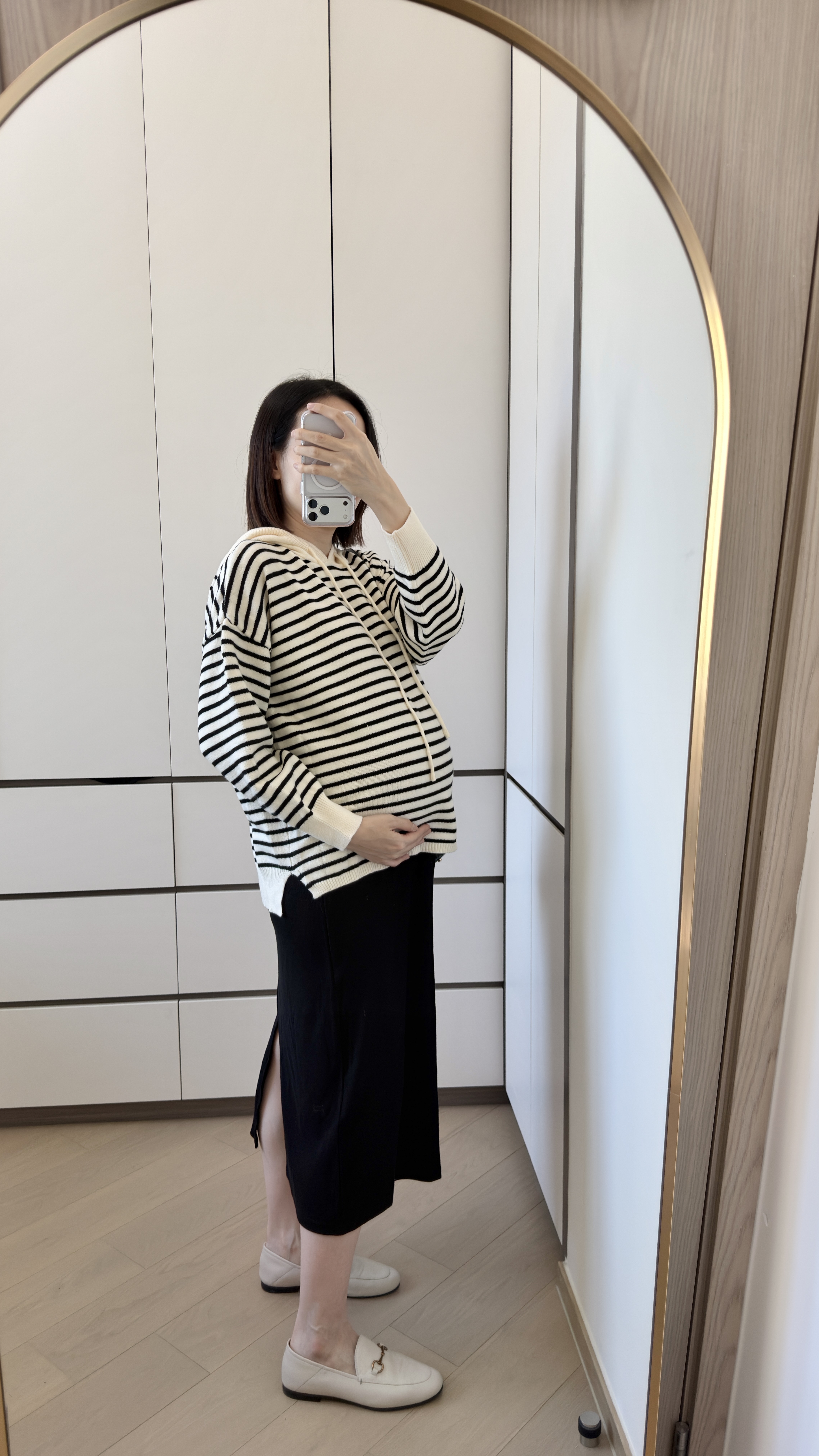 The Everyday Striped Knit Hoodie