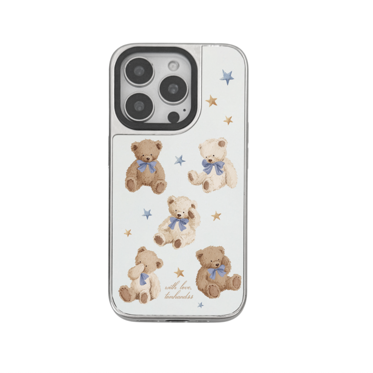 【2026ver. The Childhood Teddy】銀框鏡面MagSafe iPhone Case