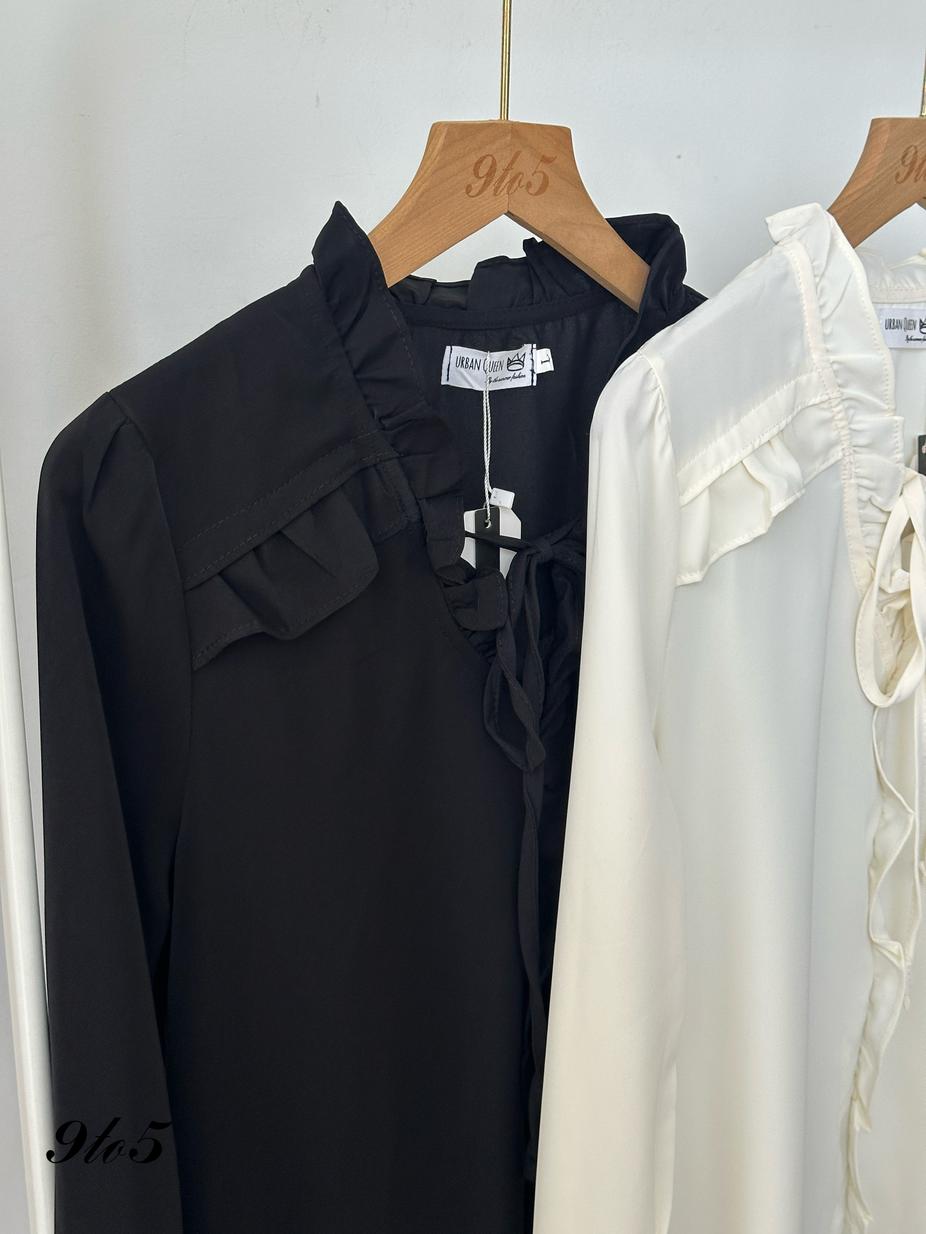 T3997 Bow-tie Ruffle Shirt - 3 Colors