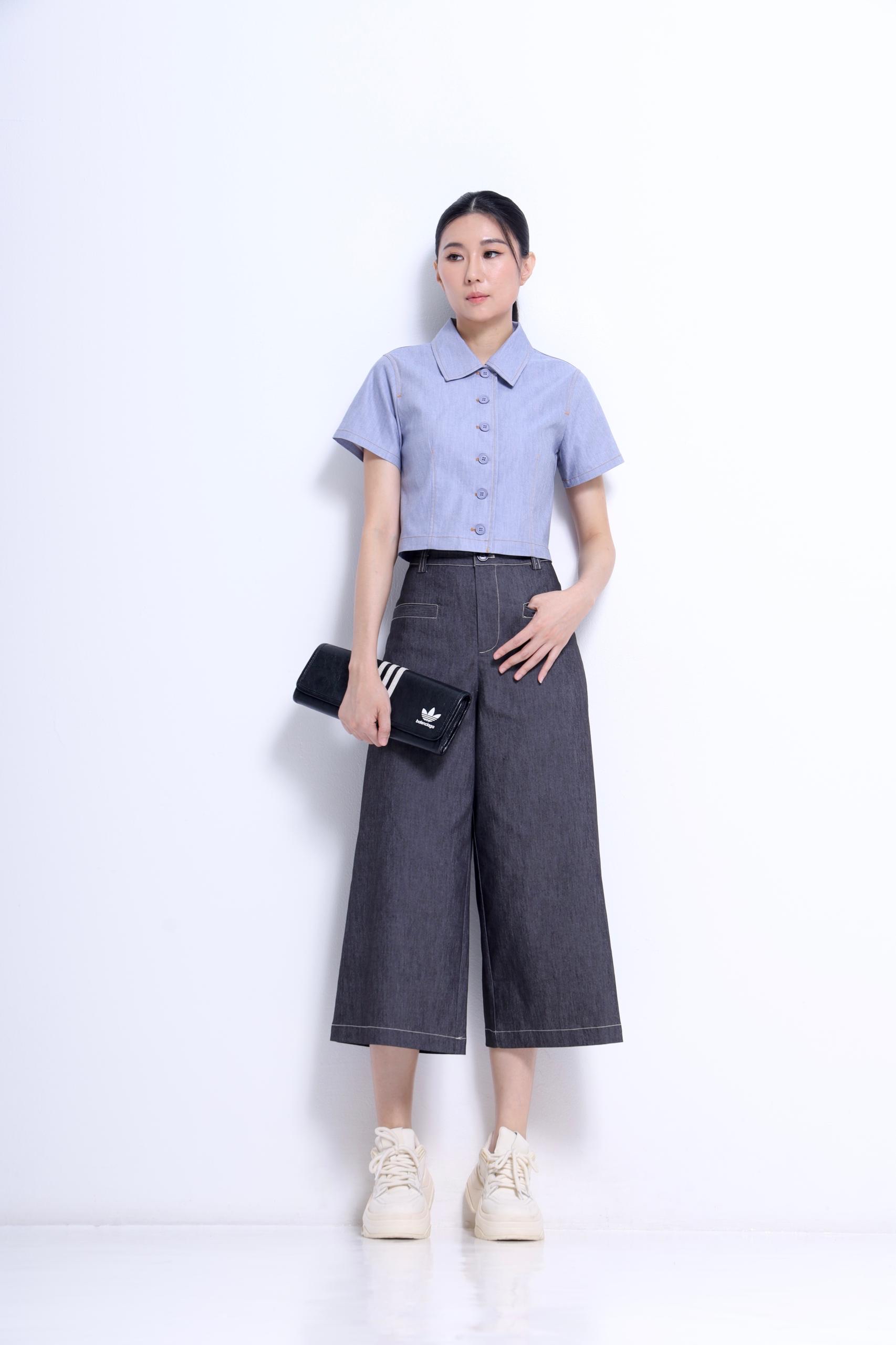 CP1660 Contrast Stitch Culotte