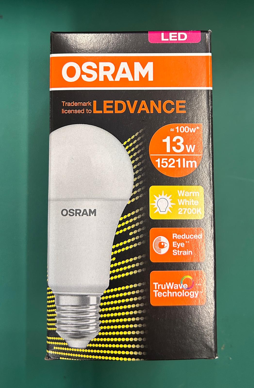 OSRAM 13W E27 WW 2700K VALUE CLASSIC AC58712