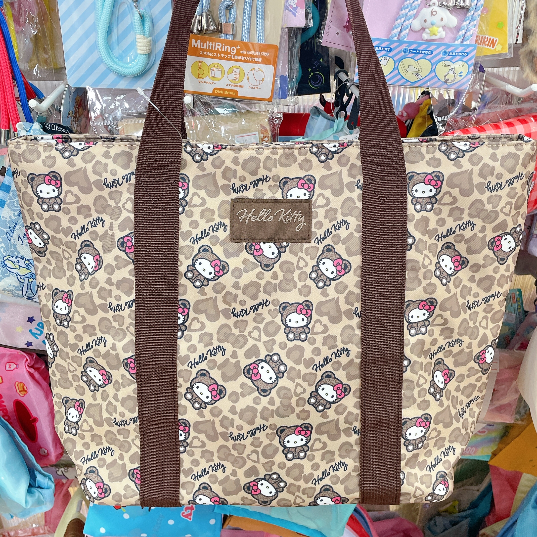 日本直送Sanrio Kitty豹紋啡色側孭袋手挽