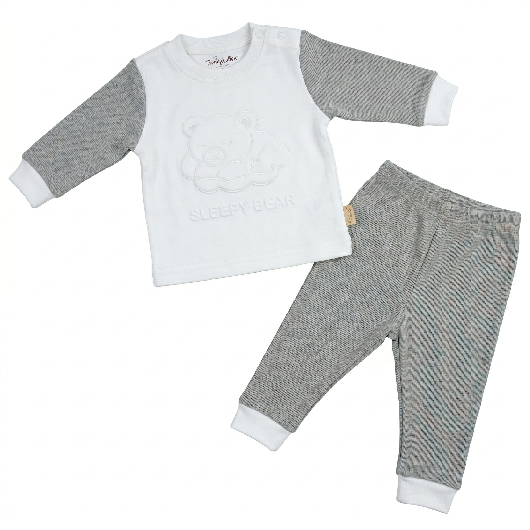 Organic Cotton Long Sleeve Long Pant Pyjamas (Sleepy Bear)