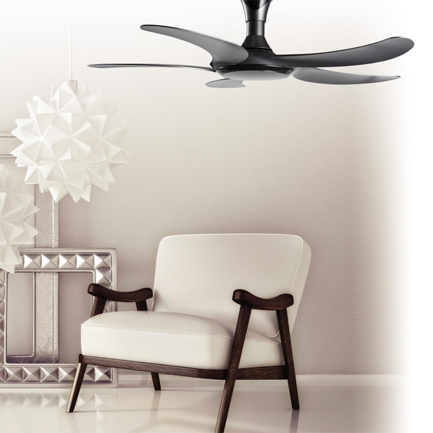Sharp 56" 5-Blade LED Ceiling Fan (PJC116SLDBK)