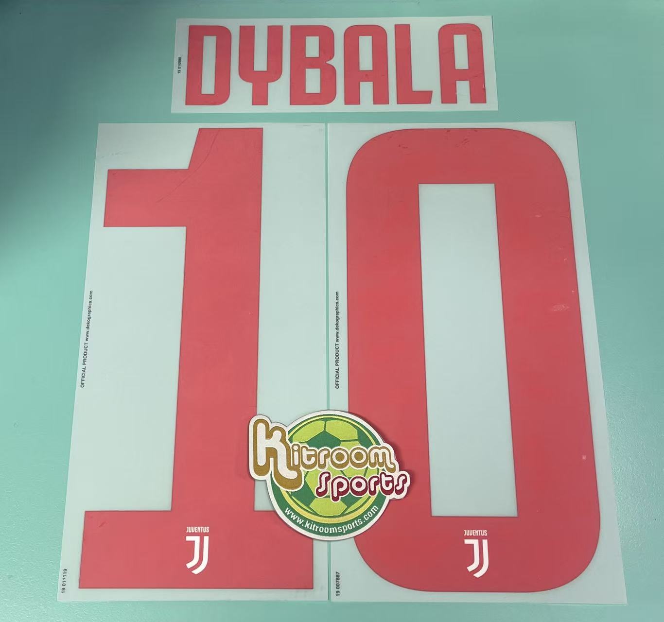 2019-20 Juventus Away Nameset #10 DYBALA