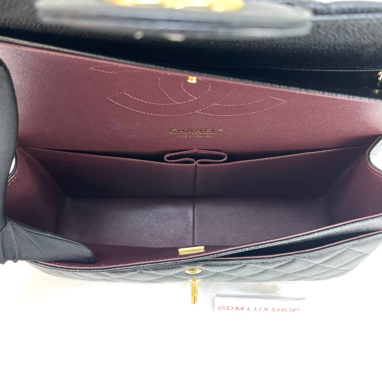 Chanel Black Caviar Classic Double Flap Jumbo GHW (Microchip)