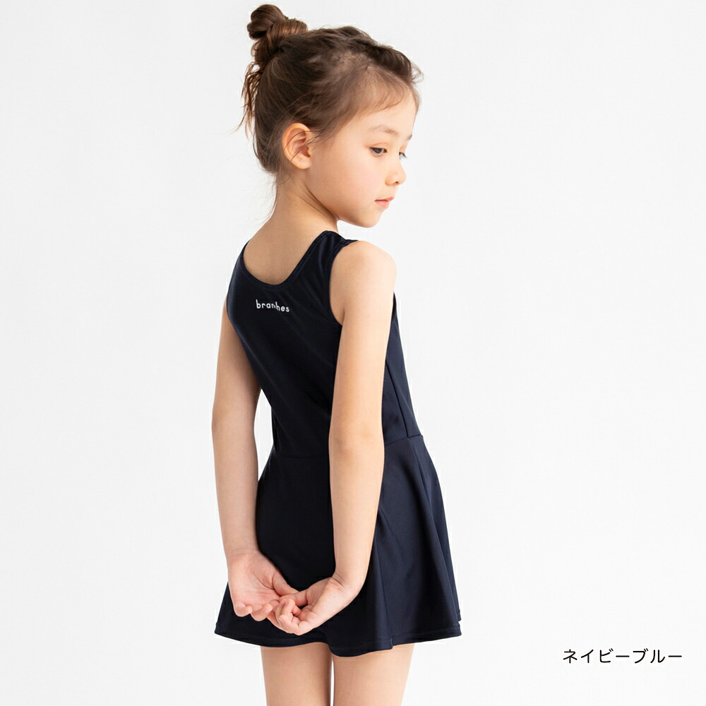 🆕【⭐訂購⭐】🇯🇵日本直送🌀女童 淨深藍色 防UV 1件套 連身泳衣🌀[ELHA-0027][260906]