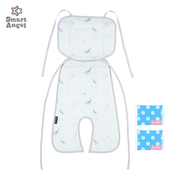 🇯🇵預訂 日本直送🇯🇵海洋生物印花網眼嬰兒車車墊附冷凍包