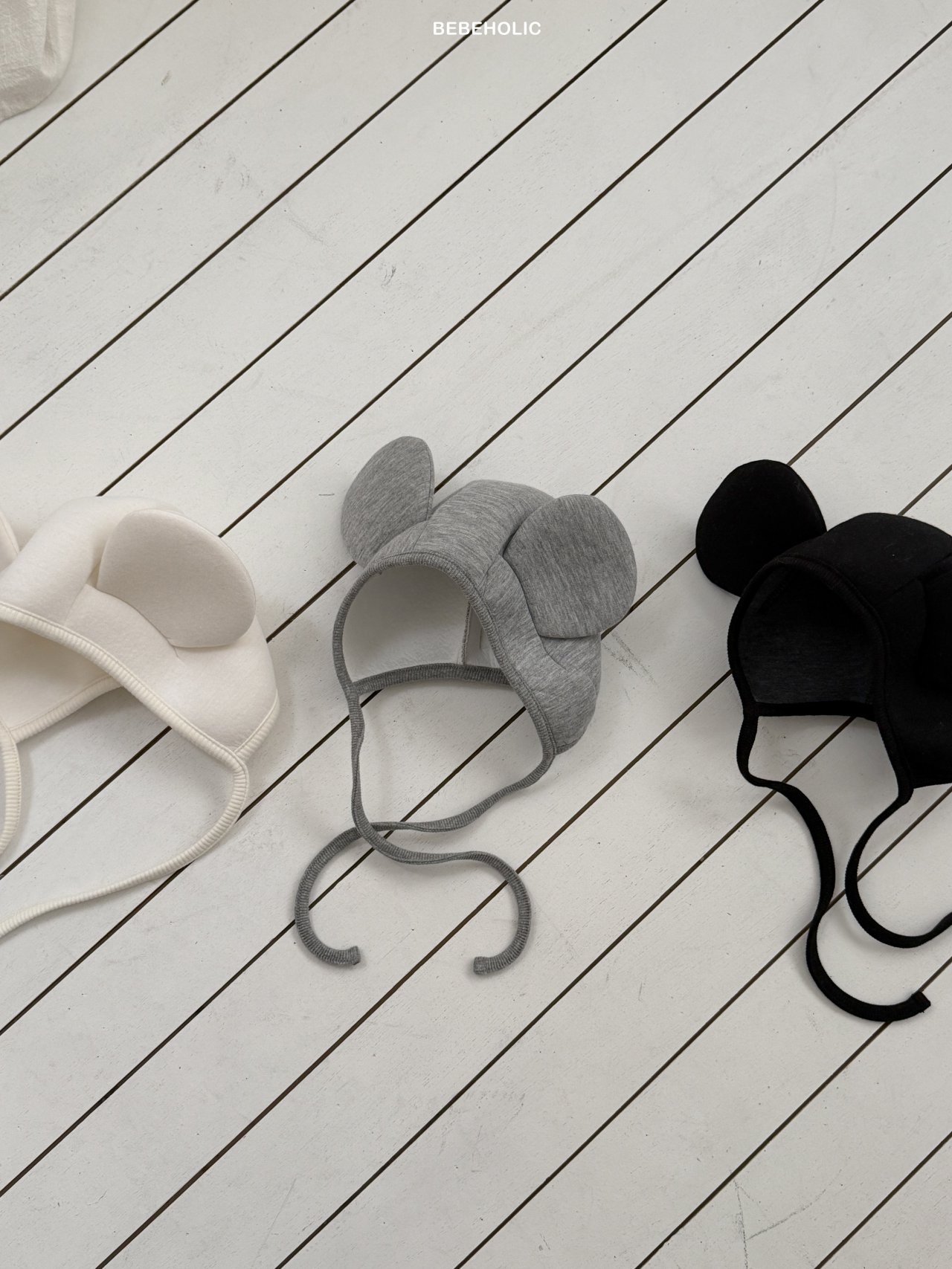 🌸預訂 韓國直送🌸🇰🇷BEBEHOLIC三色標籤立體耳朵嬰兒帽