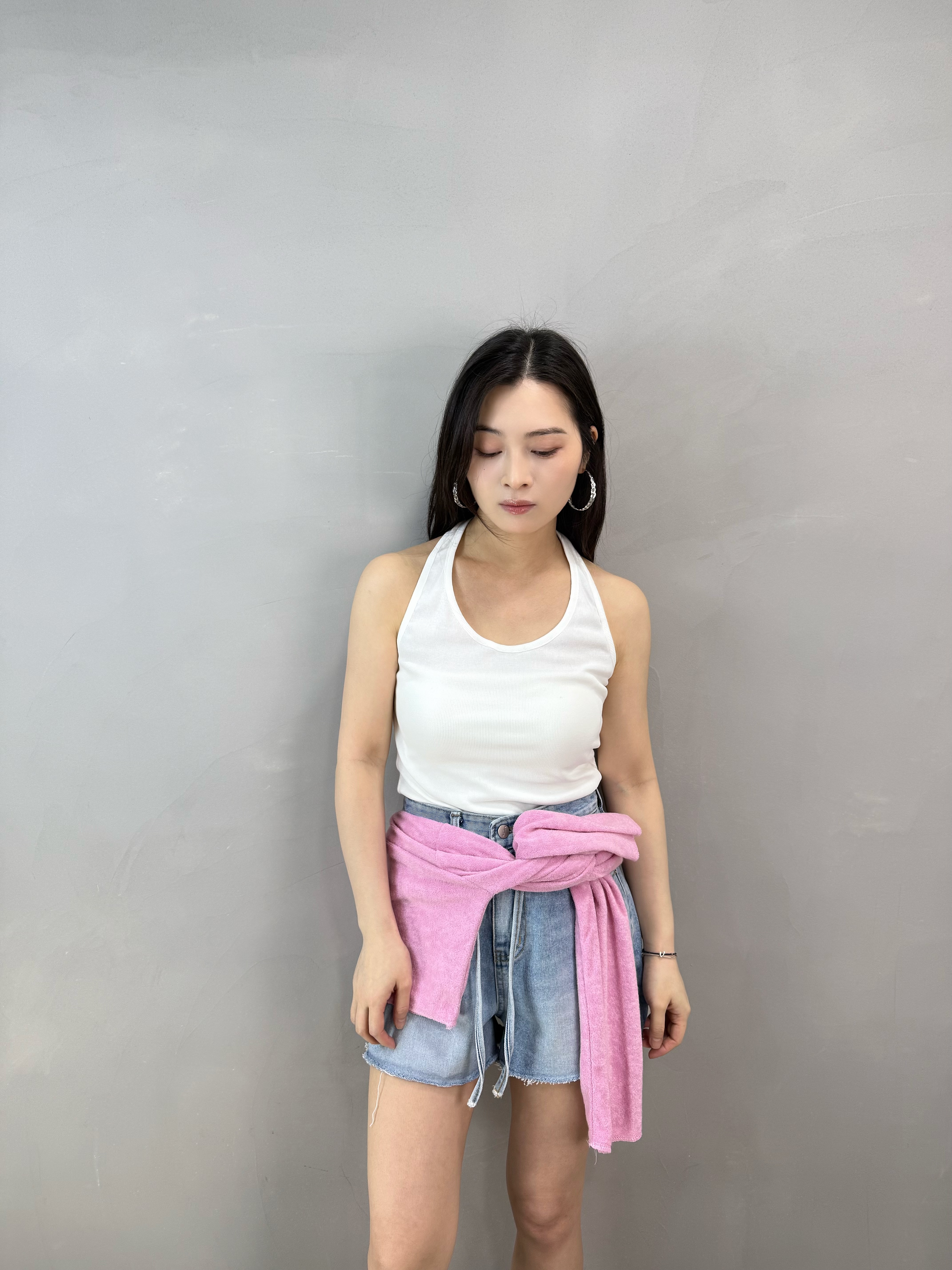 H82 刺繡毛巾Tee+背心Set 