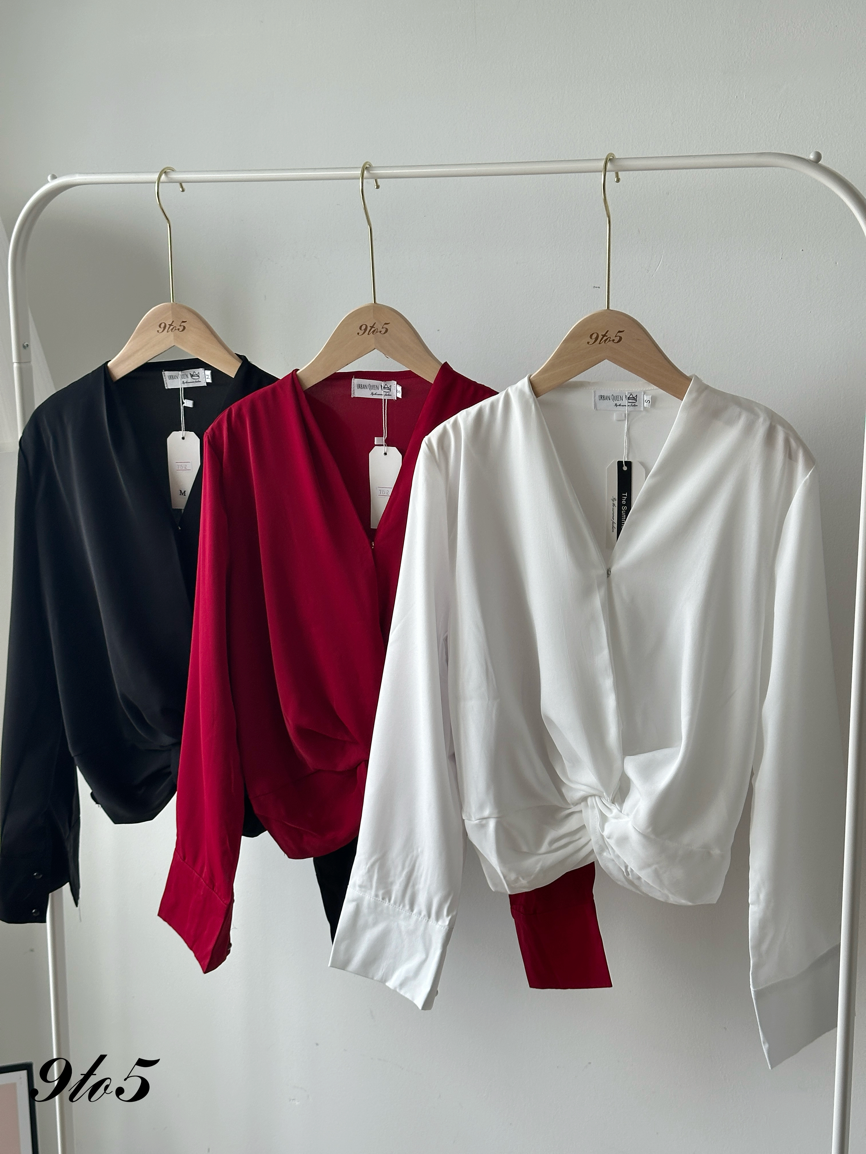 T4190 Long Sleeve V Neck Shirt - 3 Colors 