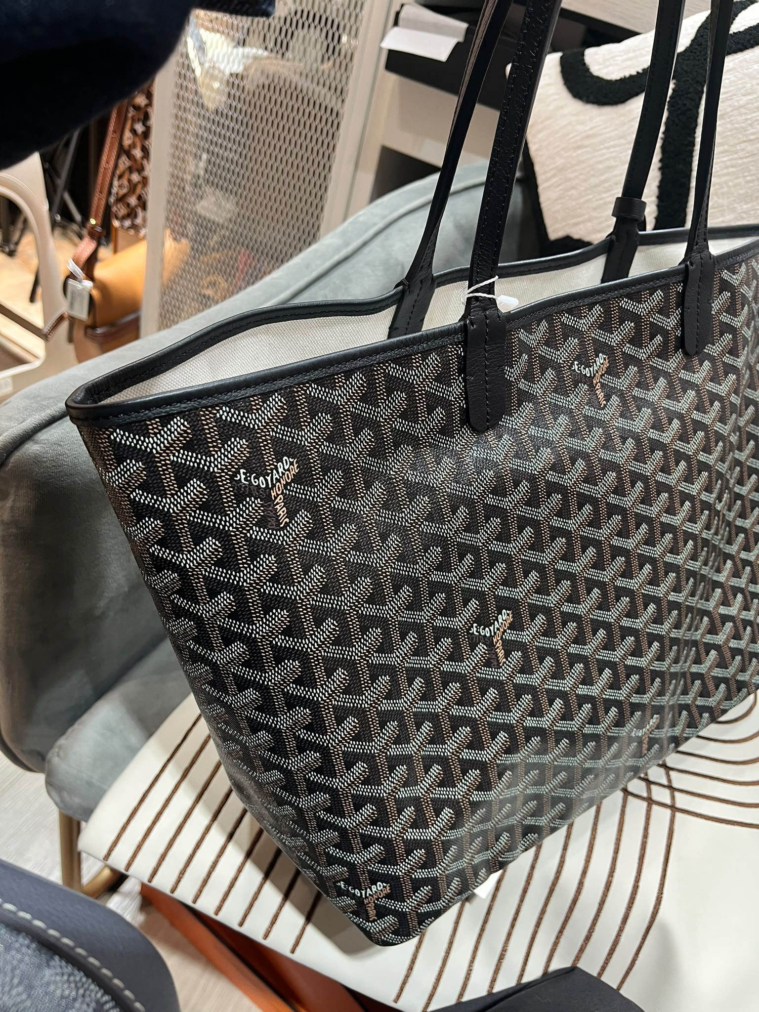 Goyard saint Louis pm tote bag Noir 100%Authentic,98%new ✅Pouch✅dust bag 