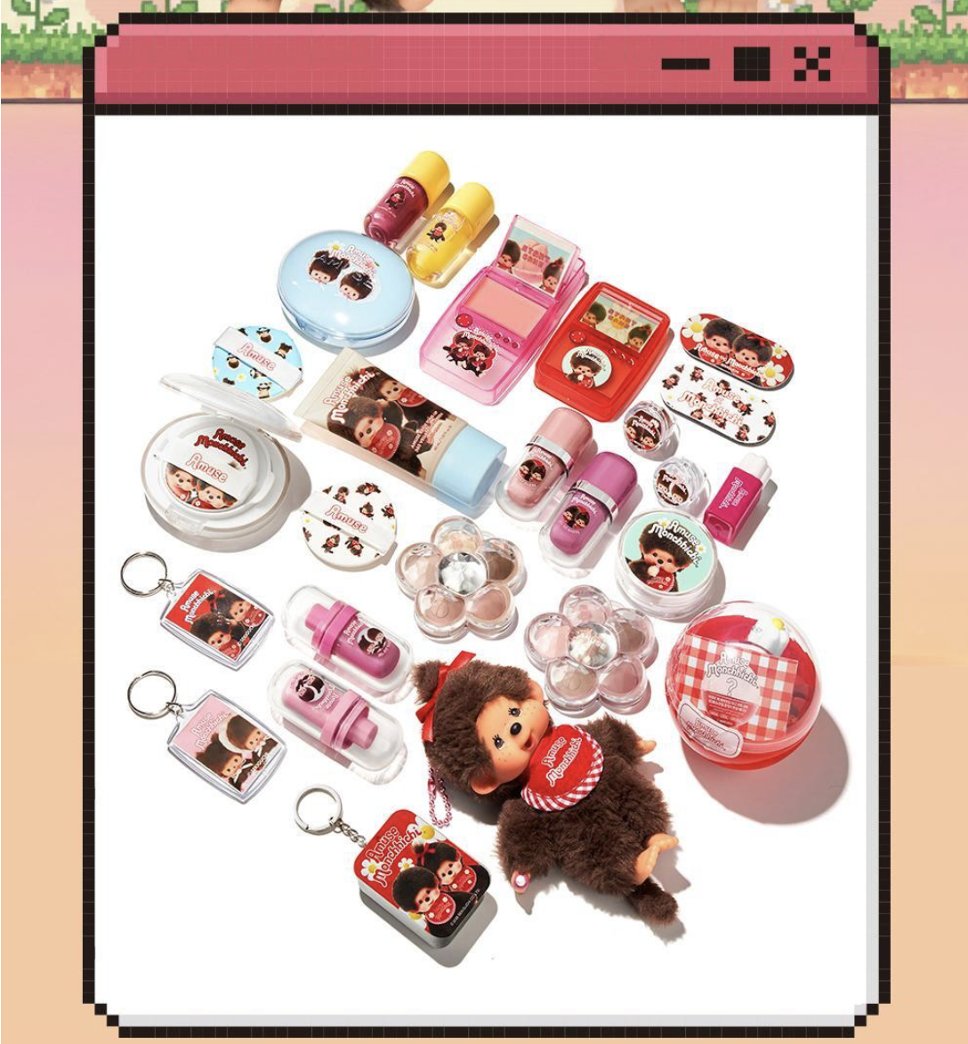 韓國 AMUSE X Monchhichi 花漾 5色 眼影盤｜Flora Eye Palette