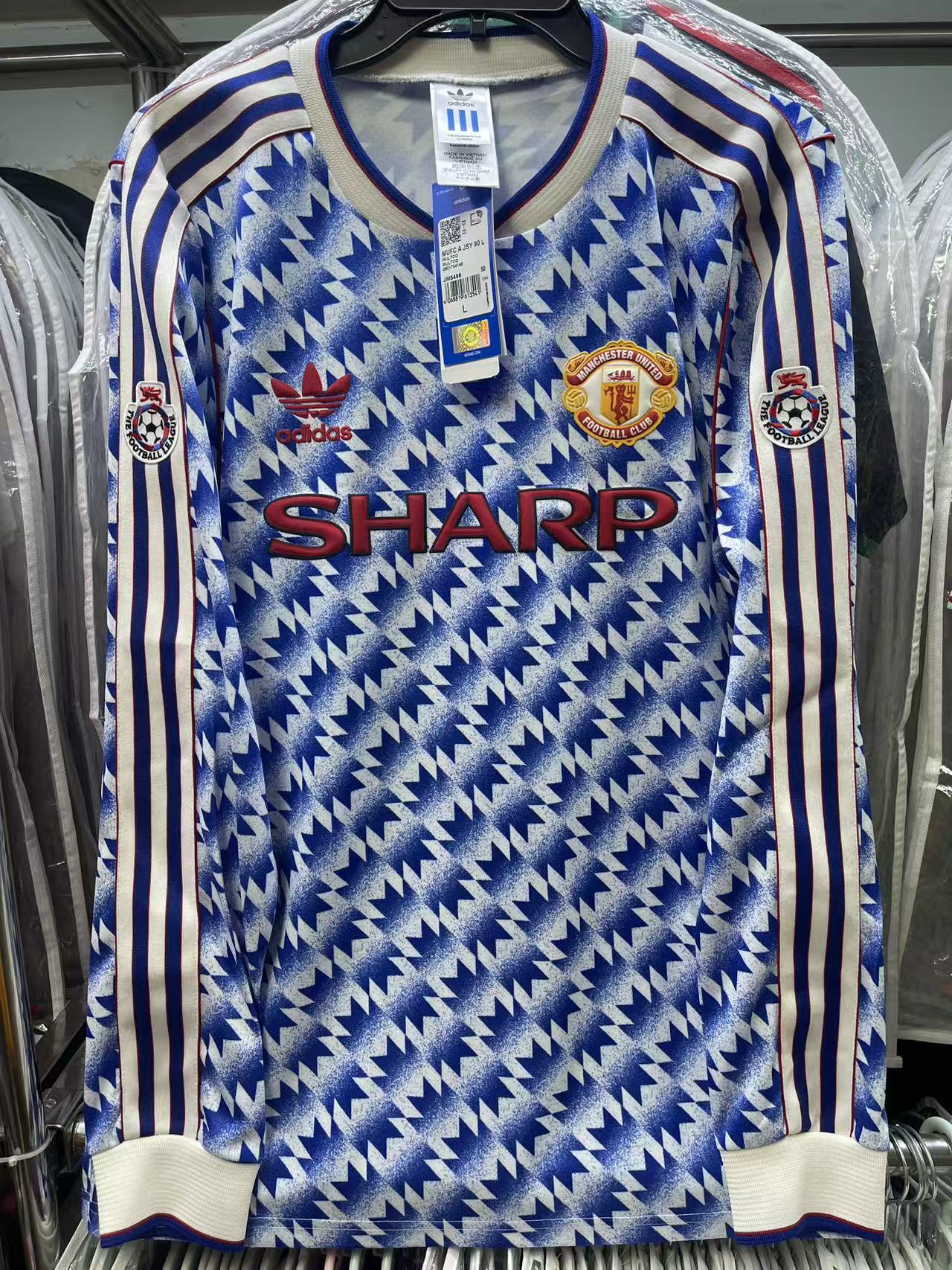 1990 Manchester United Away Long Sleeve Reissue Shirt "BNWT"