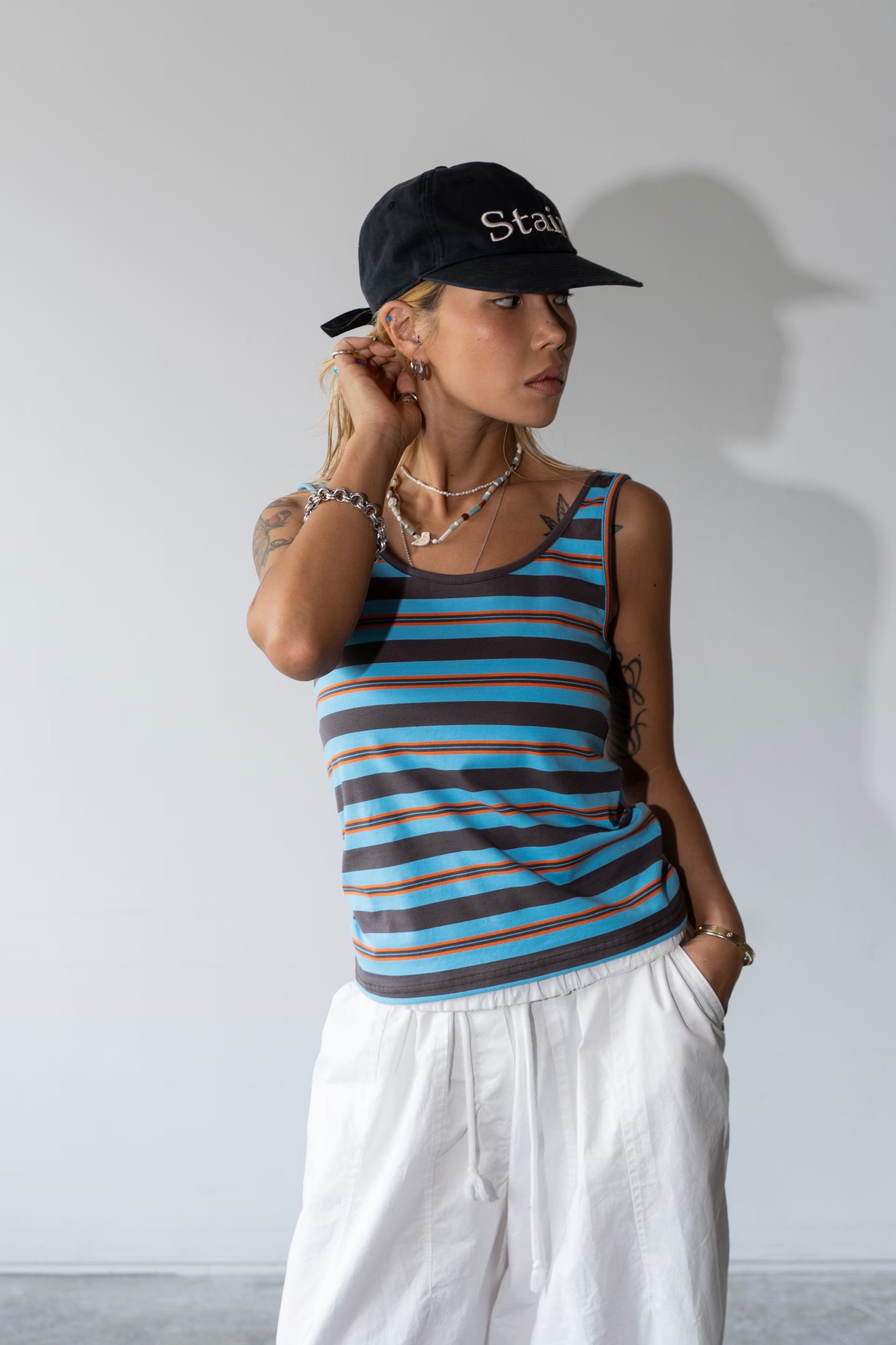 東大門女裝 | stripe Sleeveless 
