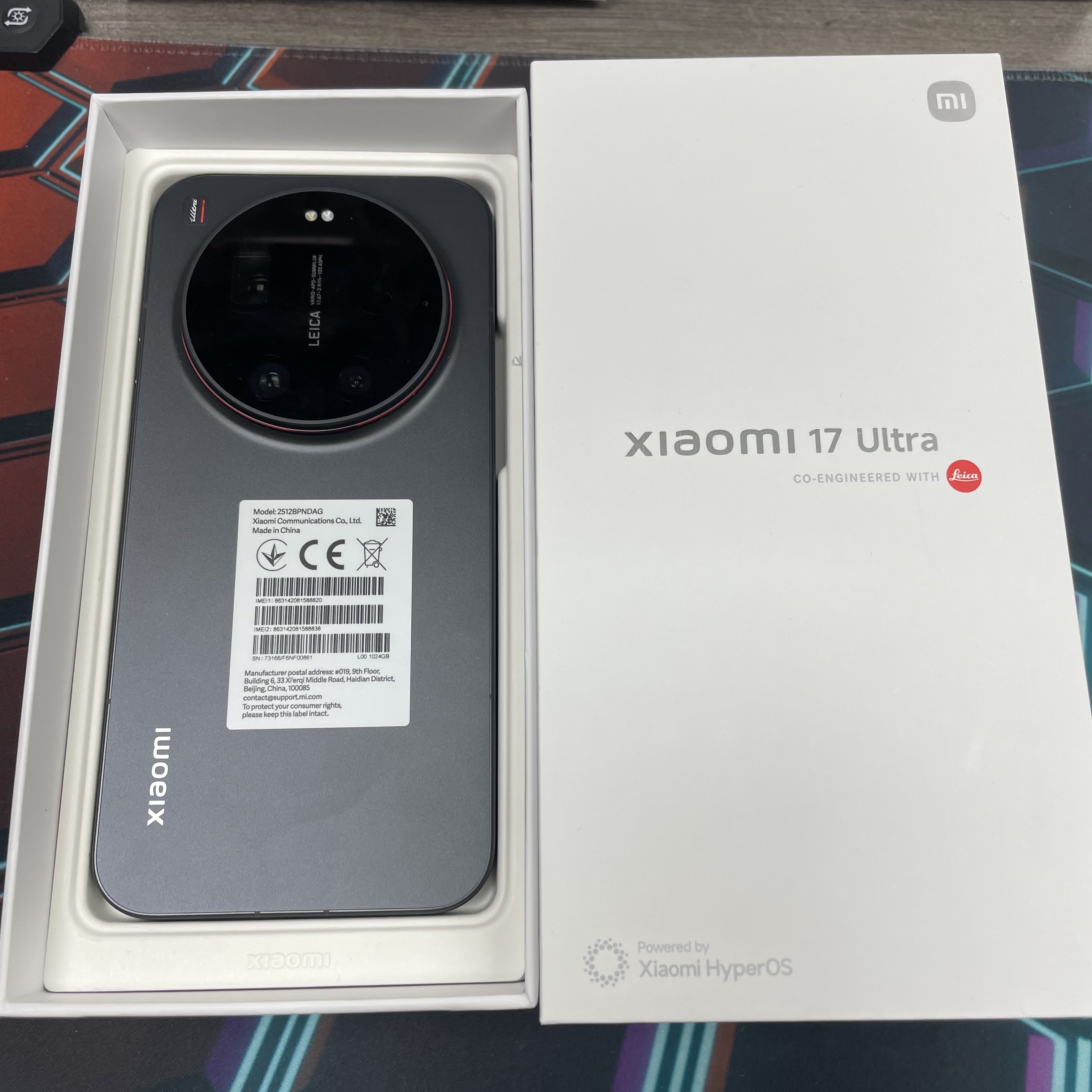 *6747 XiaoMi 17 Ultra 完美機 16+1TB 黑色 black