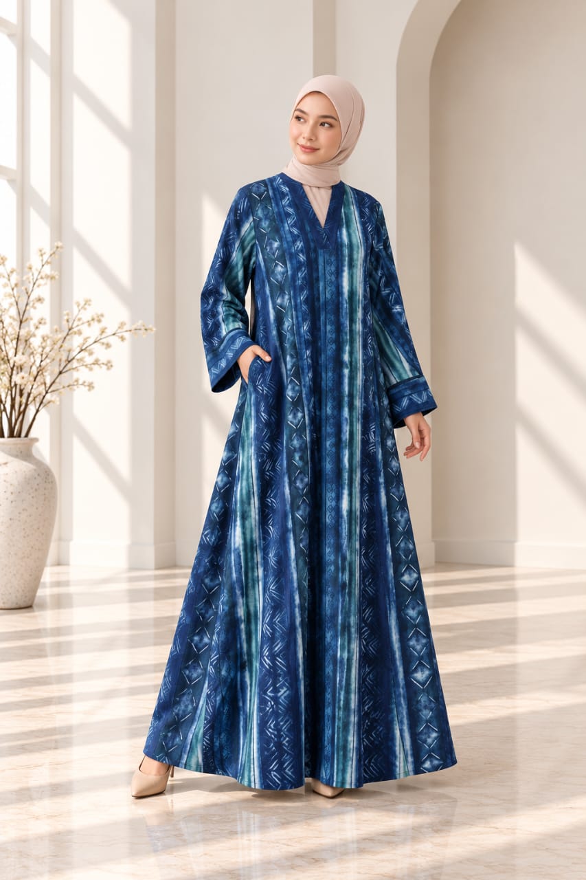 Linen Dress - Stormy Teal