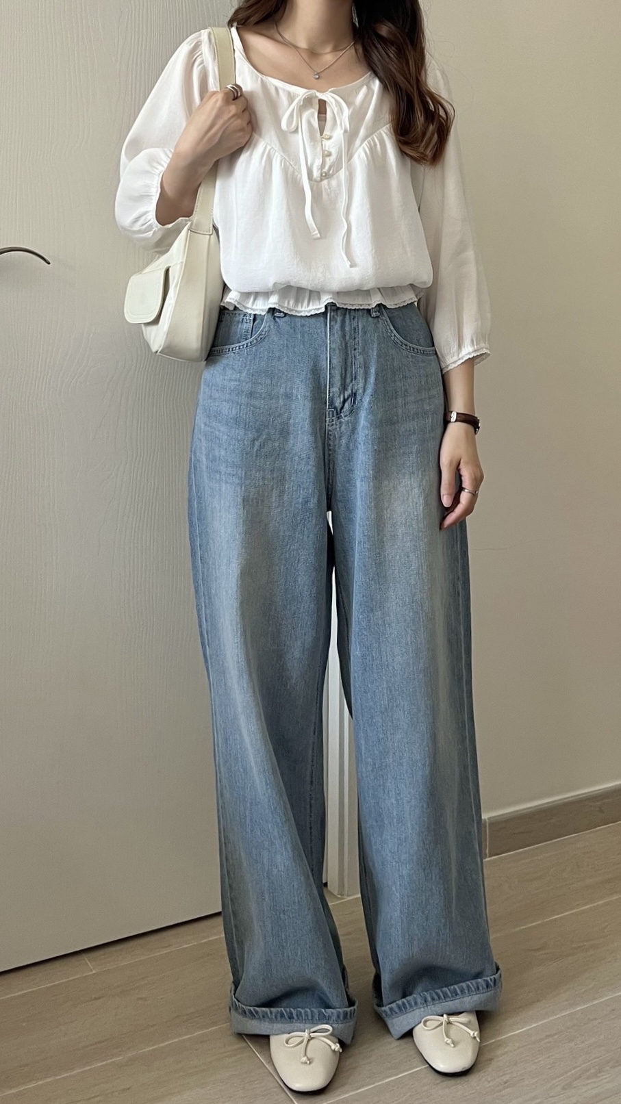 溫柔垂感七分袖blouse