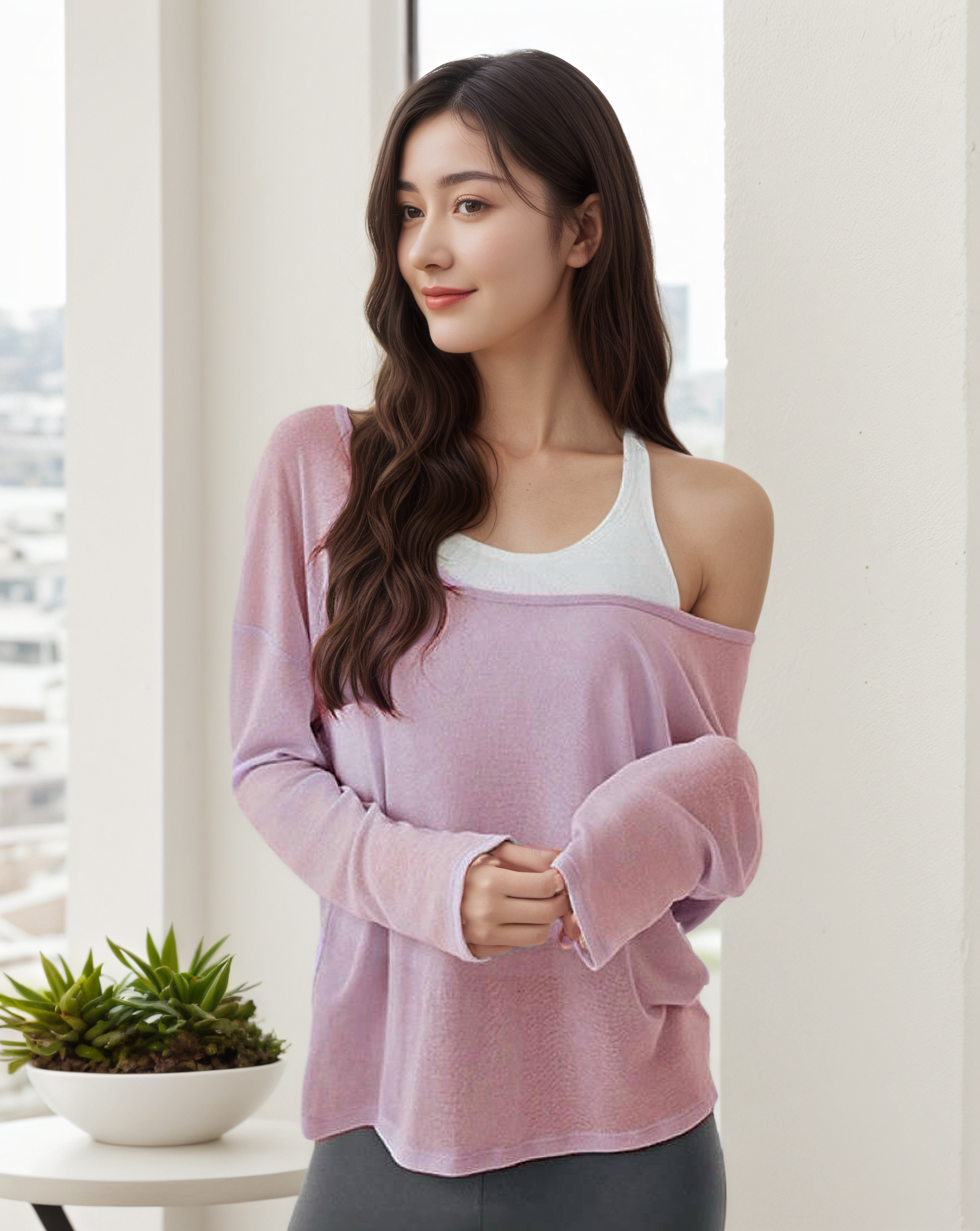 長袖罩衫運動背心疊穿兩件套