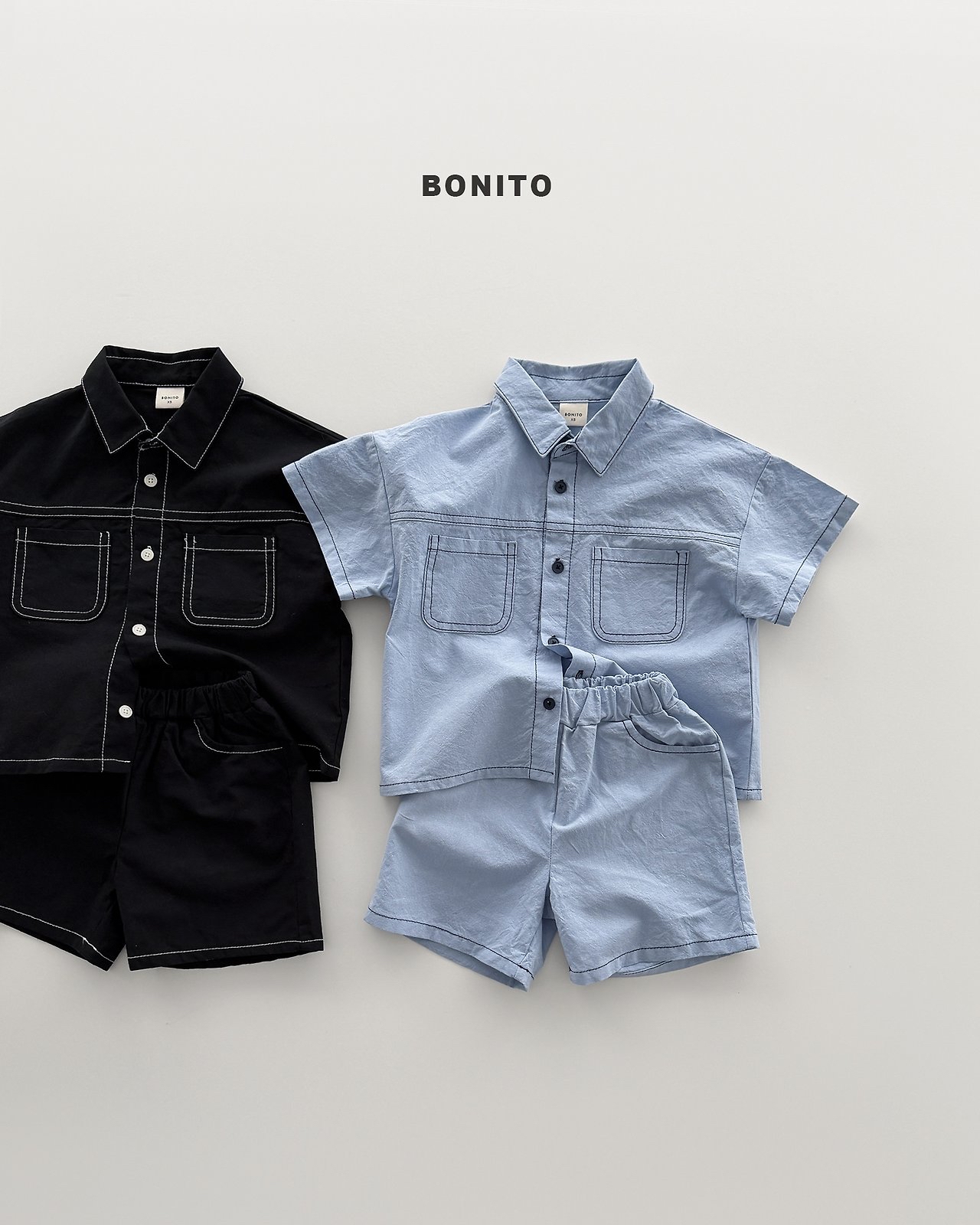 Bonito | Shirt and bottom set(Light blue L105-115)