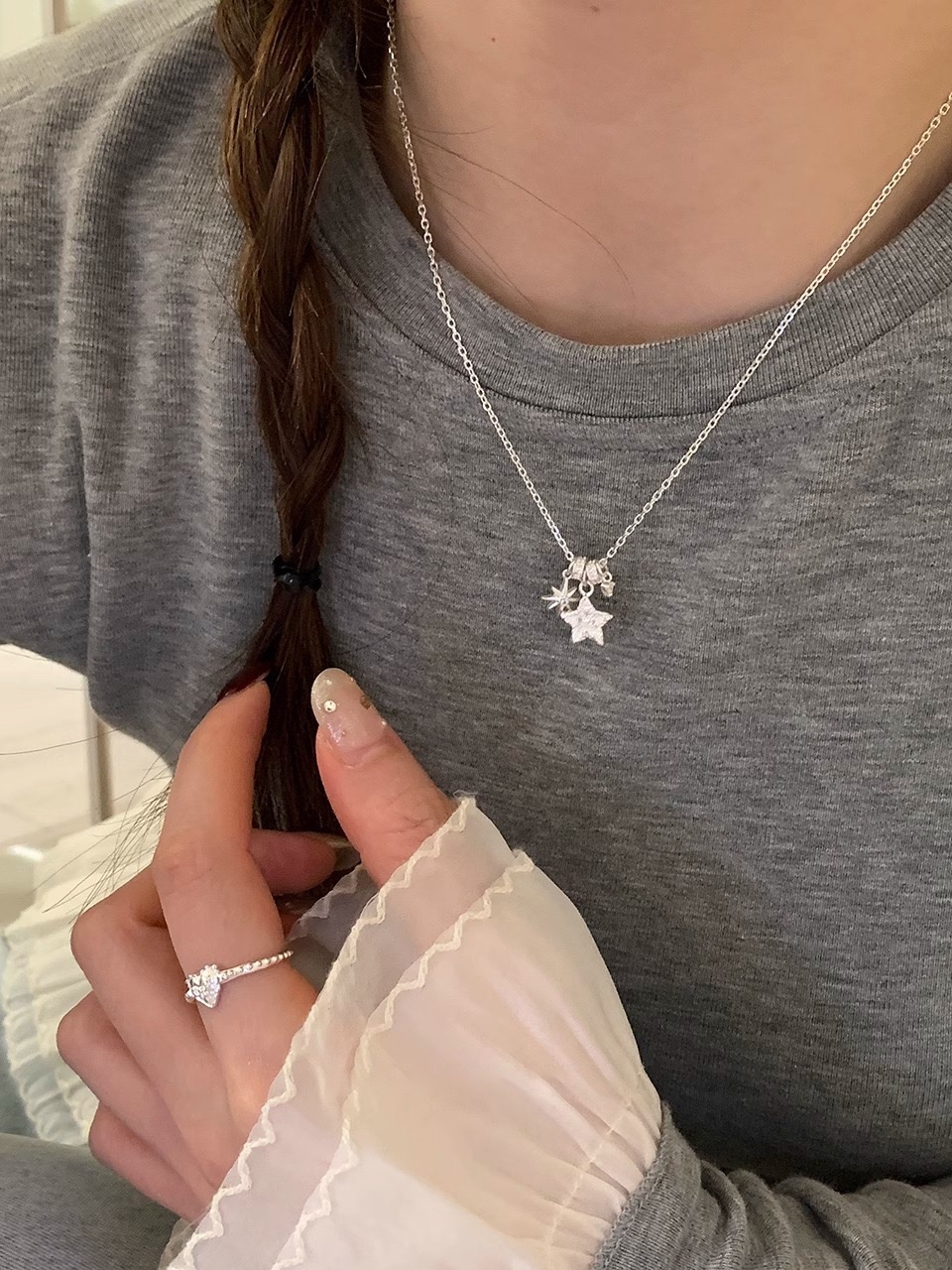 韩系星星项链