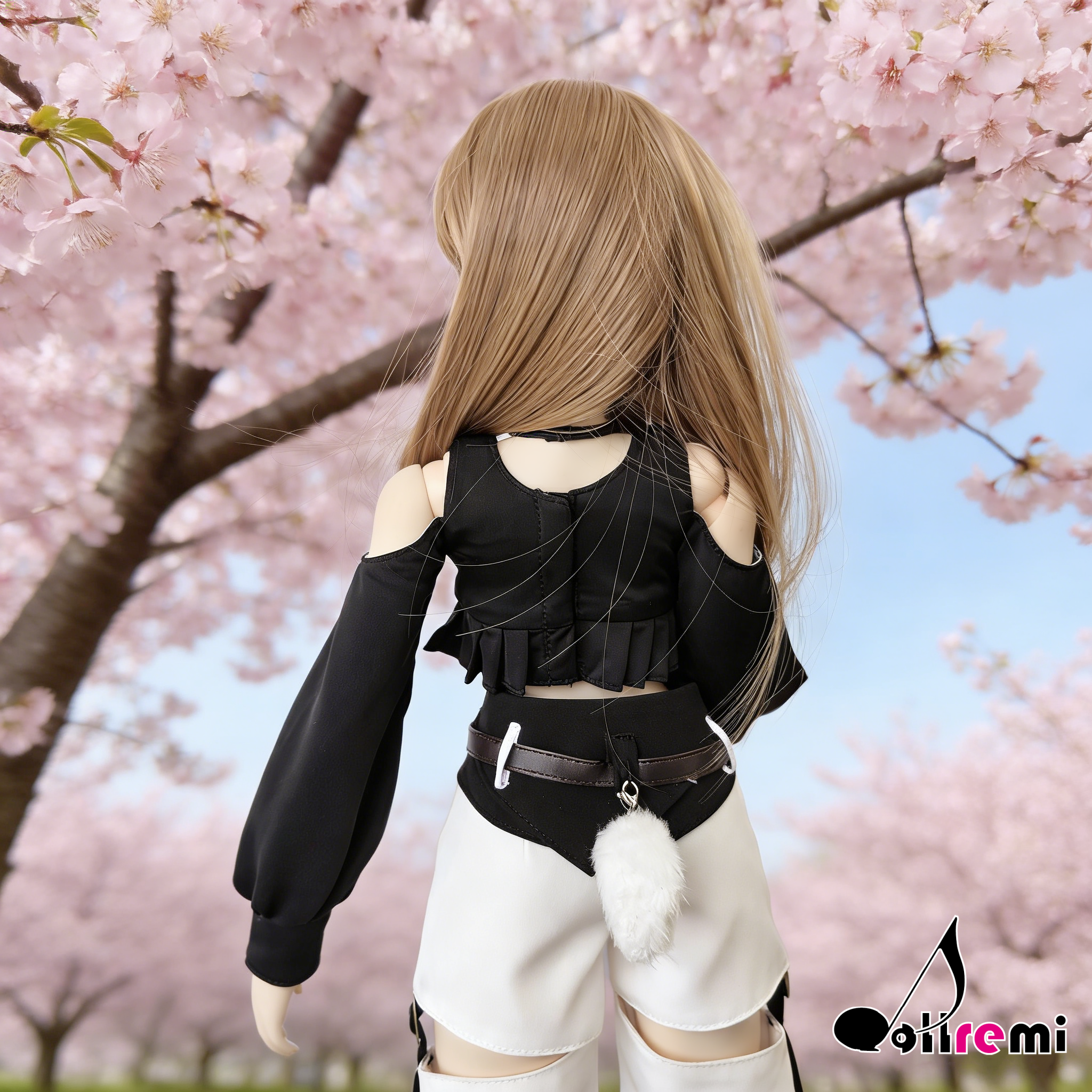 【dollremi】(DD0917B) 露肩長袖短款上衣 Off-shoulder long sleeve crop top