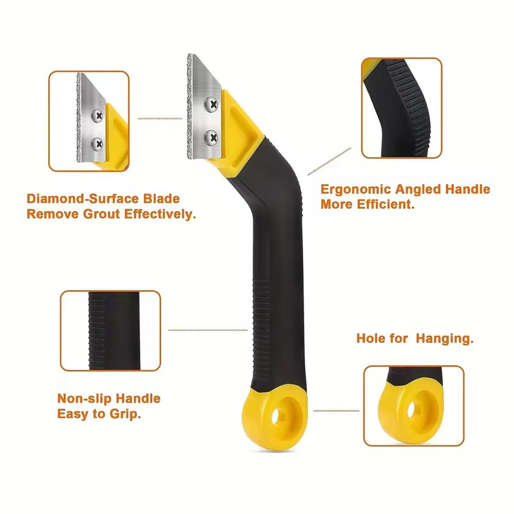 瓷磚地磚美縫勾刀套裝 9件套 黃色 UA0540