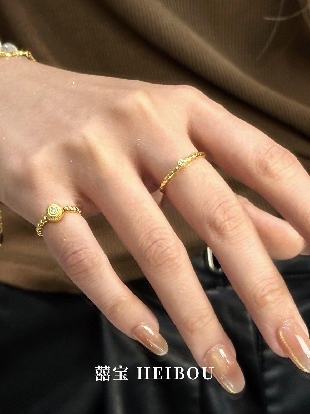 【古法实心】锤纹钻戒-戒指/尾戒