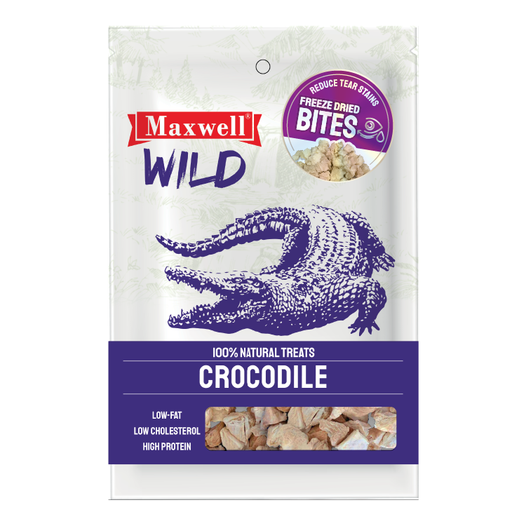 Maxwell Wild｜泰國凍乾鱷魚肉粒 (等級A) 50G