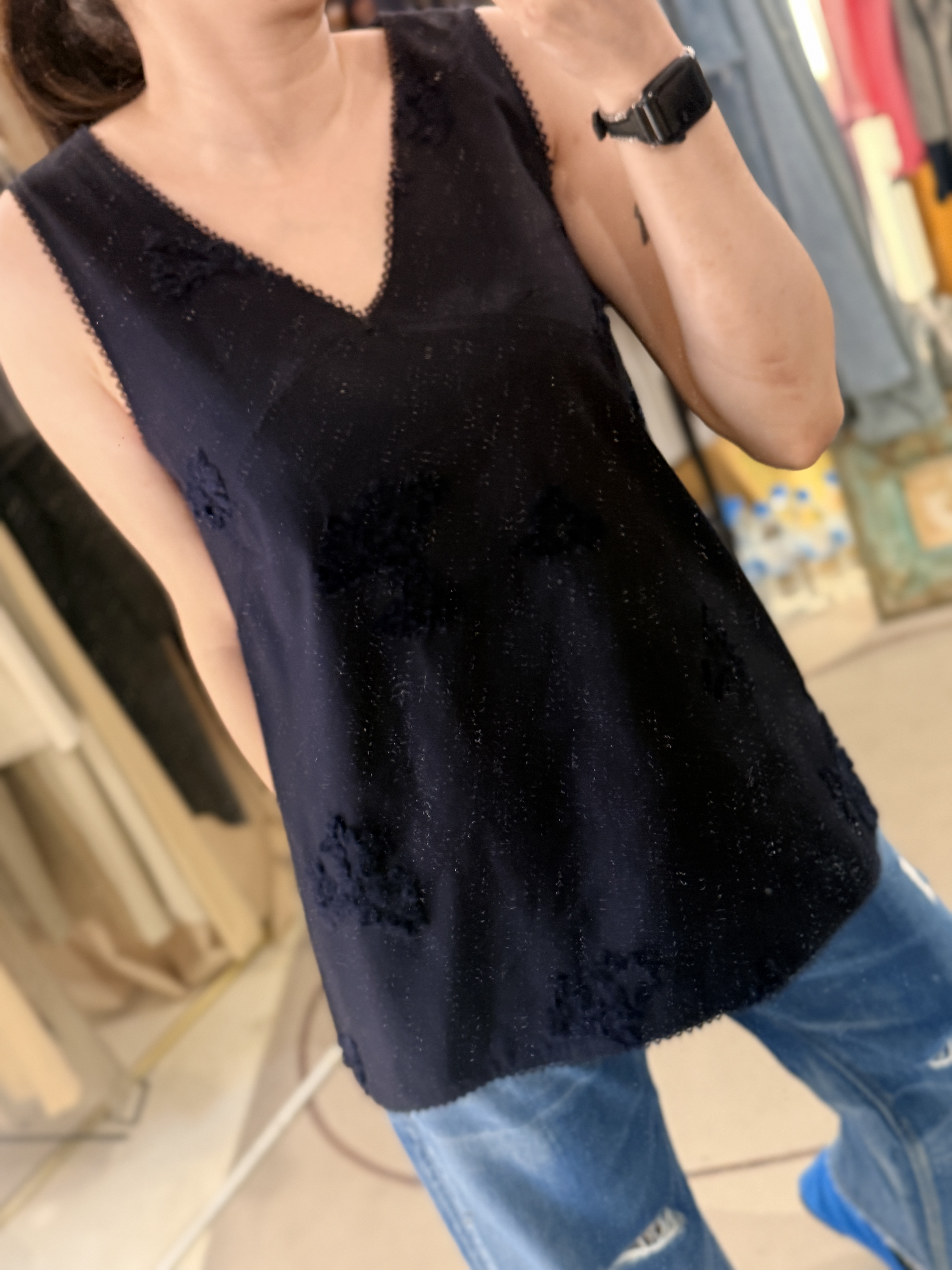 V neck flower vest dress