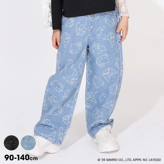 🆕【⭐訂購⭐】日本直送 🇯🇵🌀#Sanrio 全印花拔染 寬鬆版型 牛仔長褲［2款選］🌀 [ELIA-0097][261014]