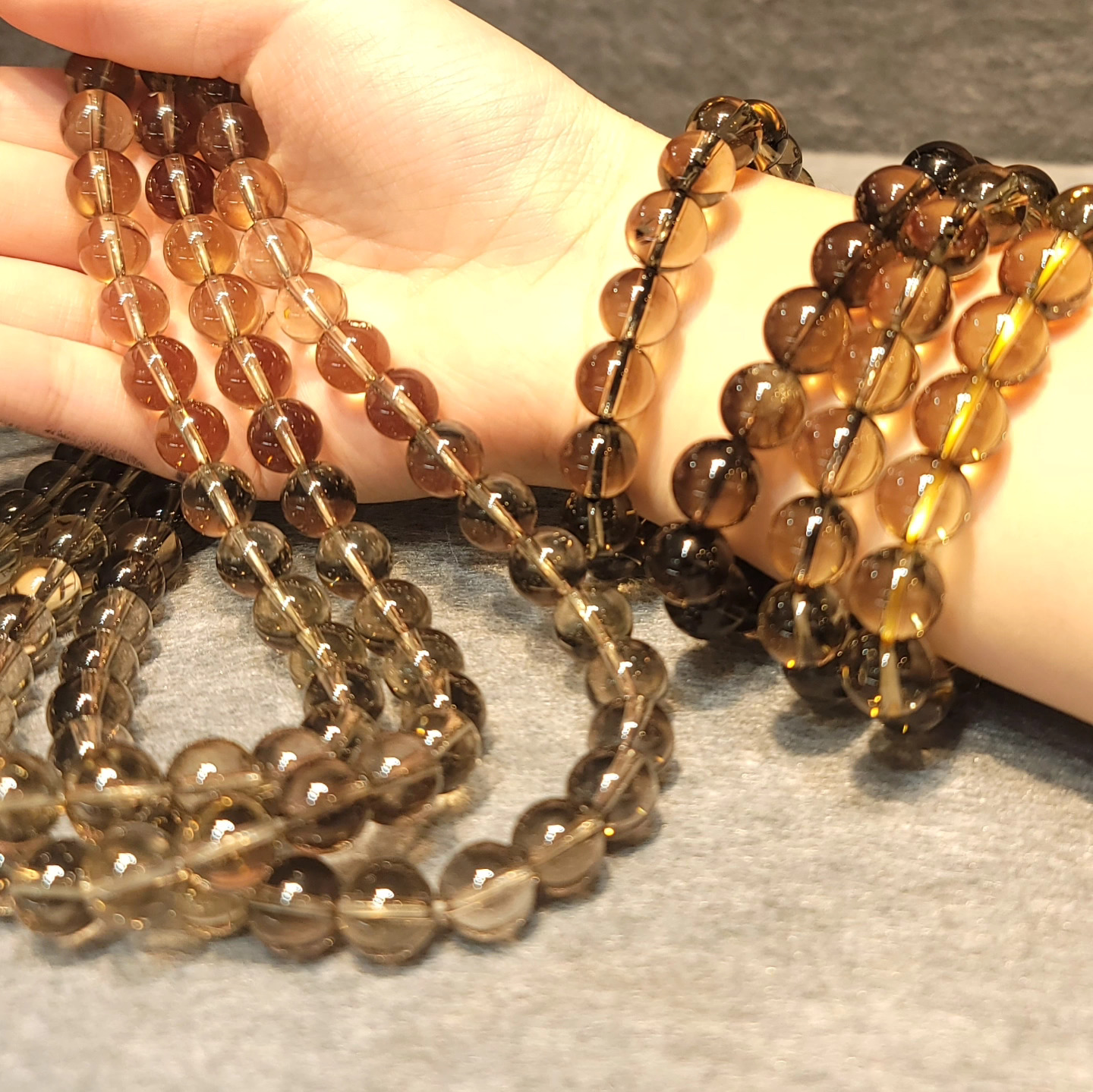 茶水晶手串(Smoky Quartz)