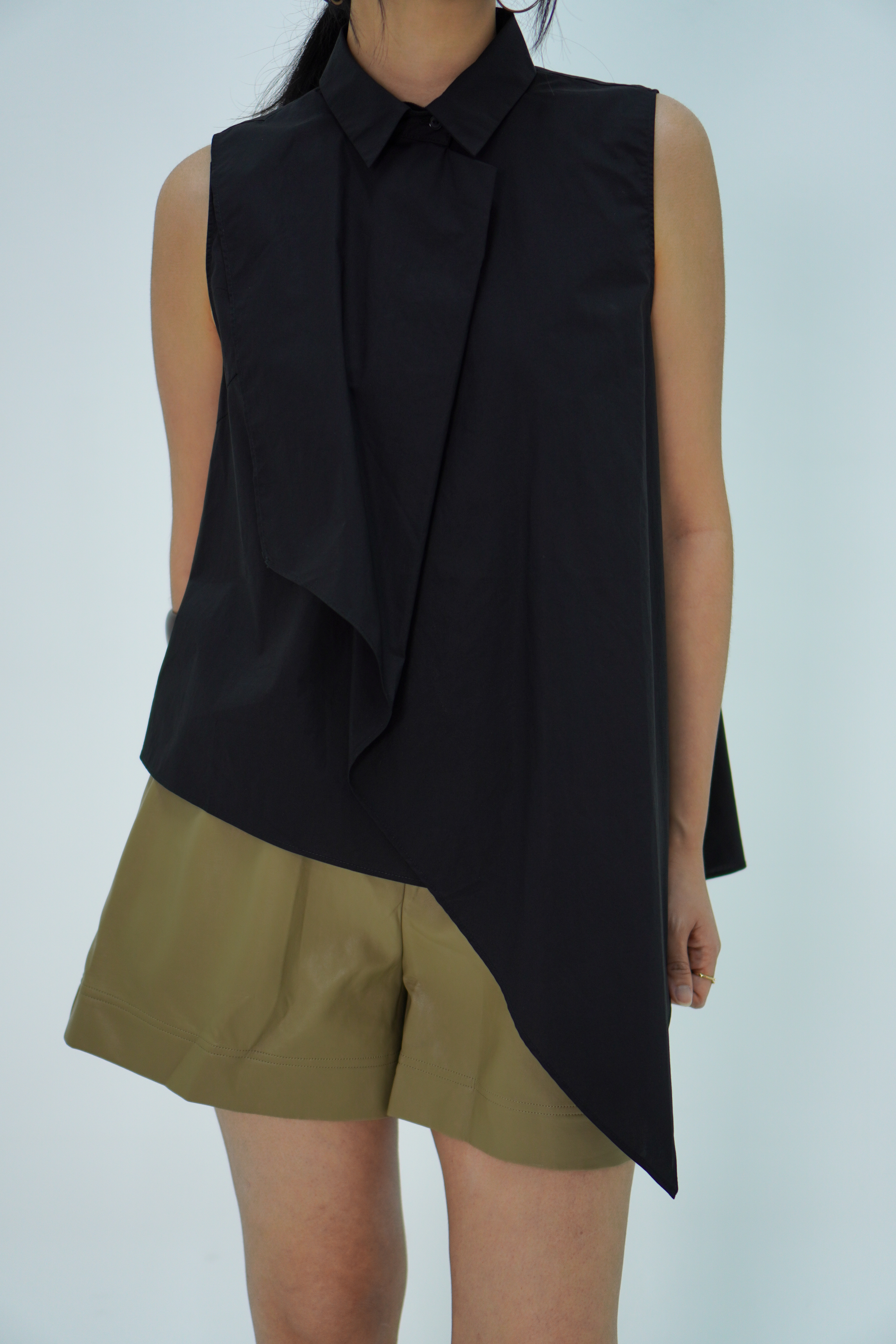 【设计师款】立领不规则衬衣