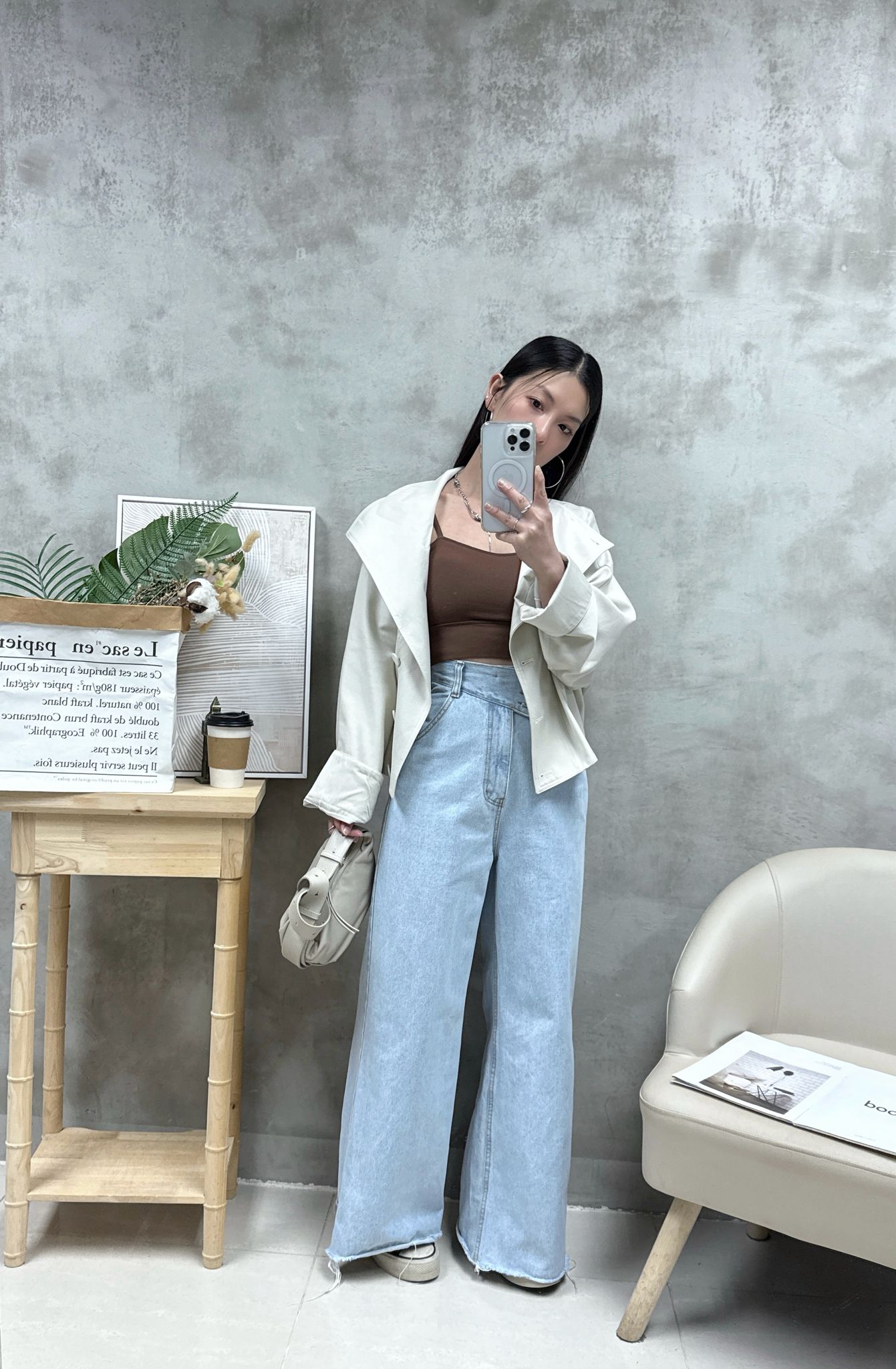 B07 大反領扣鈕外套