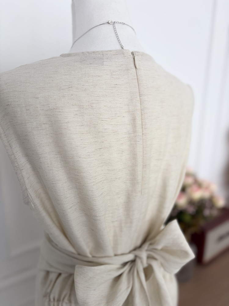 Effortless Wrap Dress (Oat)