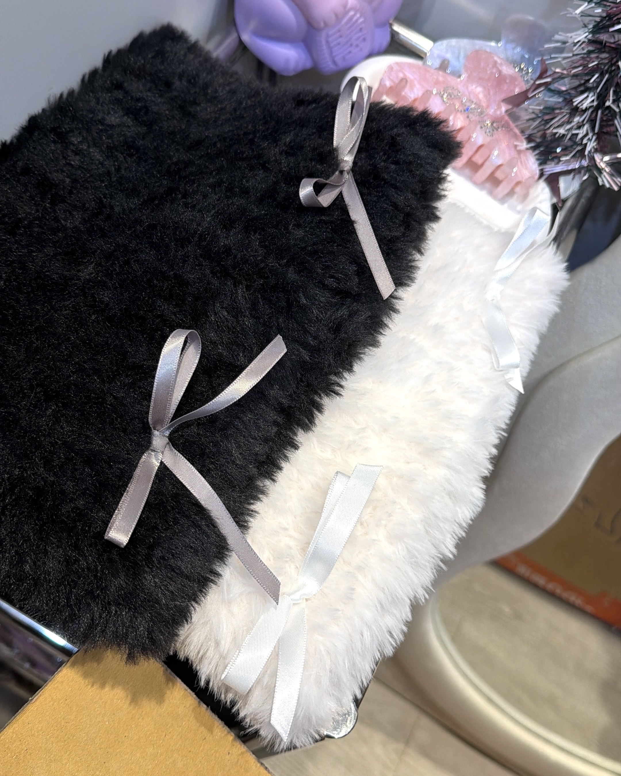 nyunyu蝴蝶結貓貓耳朵毛冷帽