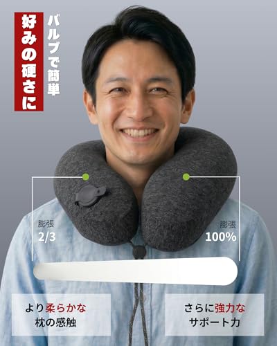 Yuriki輕便充氣頸枕（附收納盒+氣泵2合1設計）