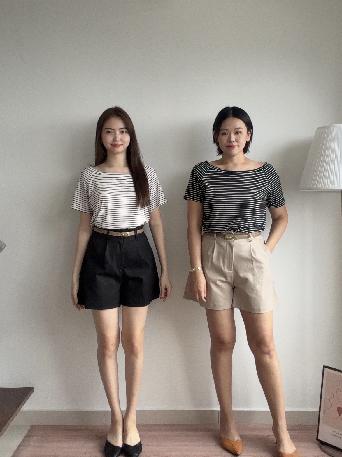 S2015 A Line Short Pants - Black & Khaki