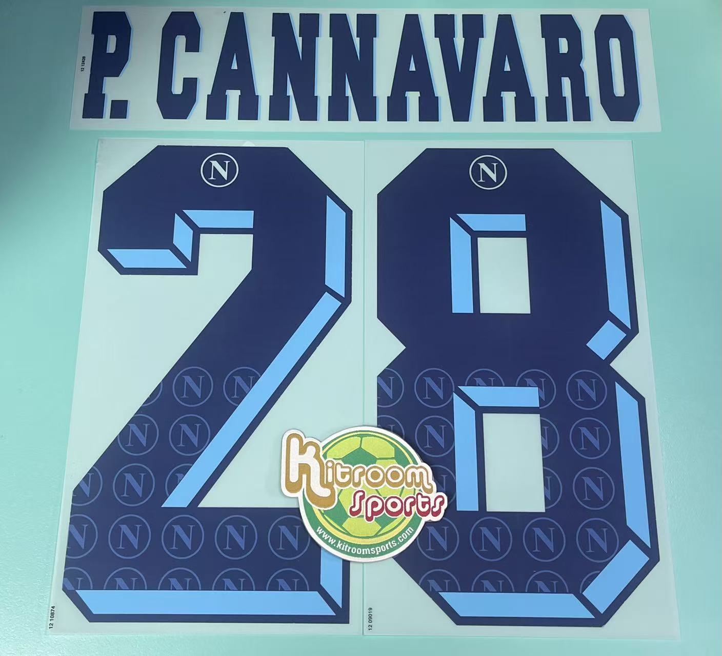 2012-13 Napoli Away Nameset #28 P.CANNAVARO